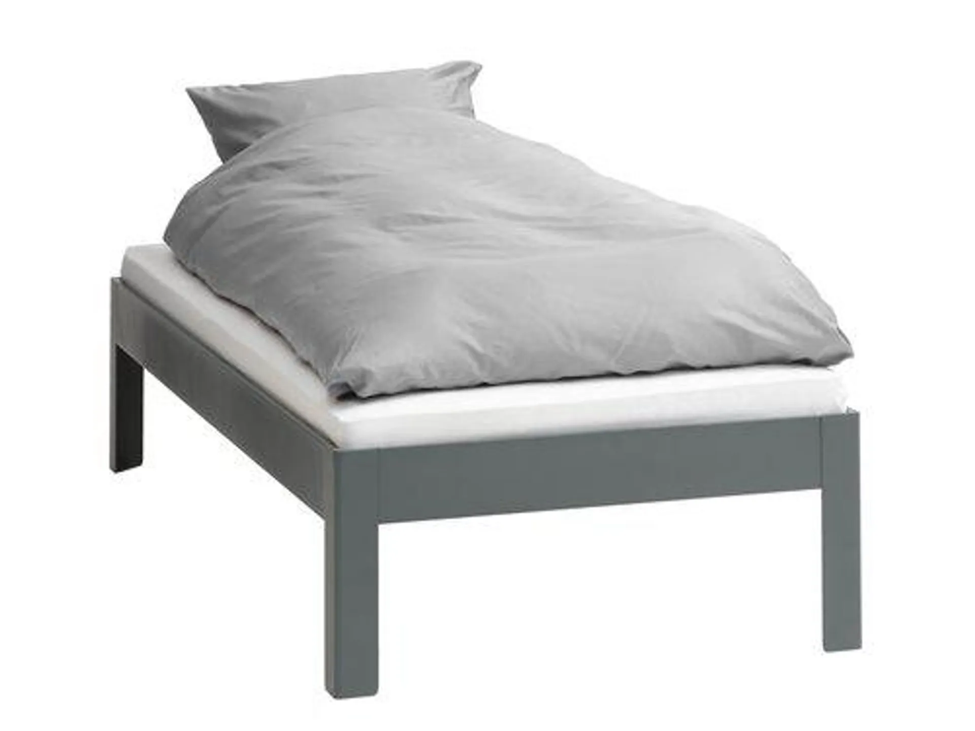 Bed frame KILDEN SGL 90x190 excl. slats dark grey