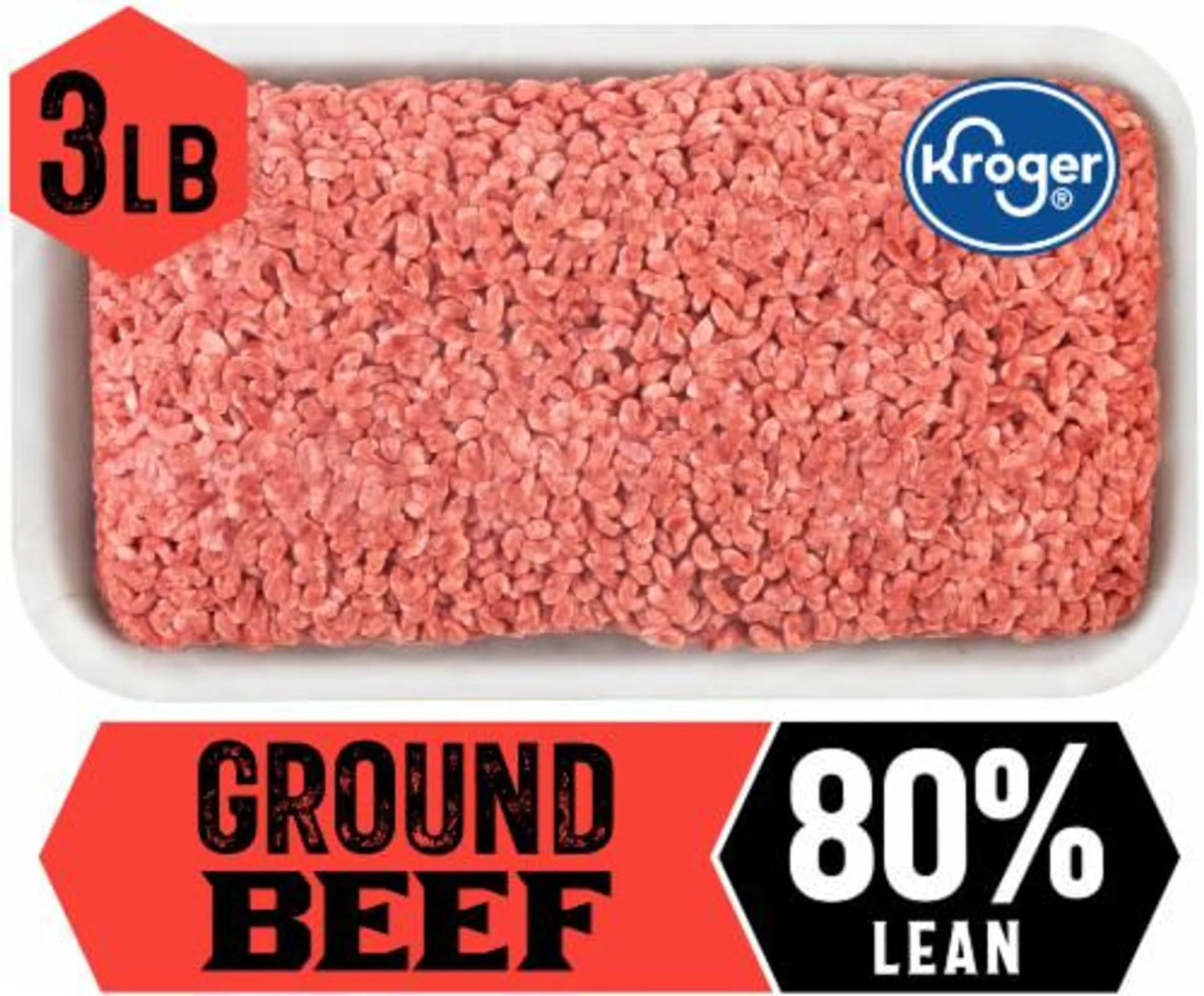 Kroger® 3 lb. Lean Ground Beef Chuck 80/20