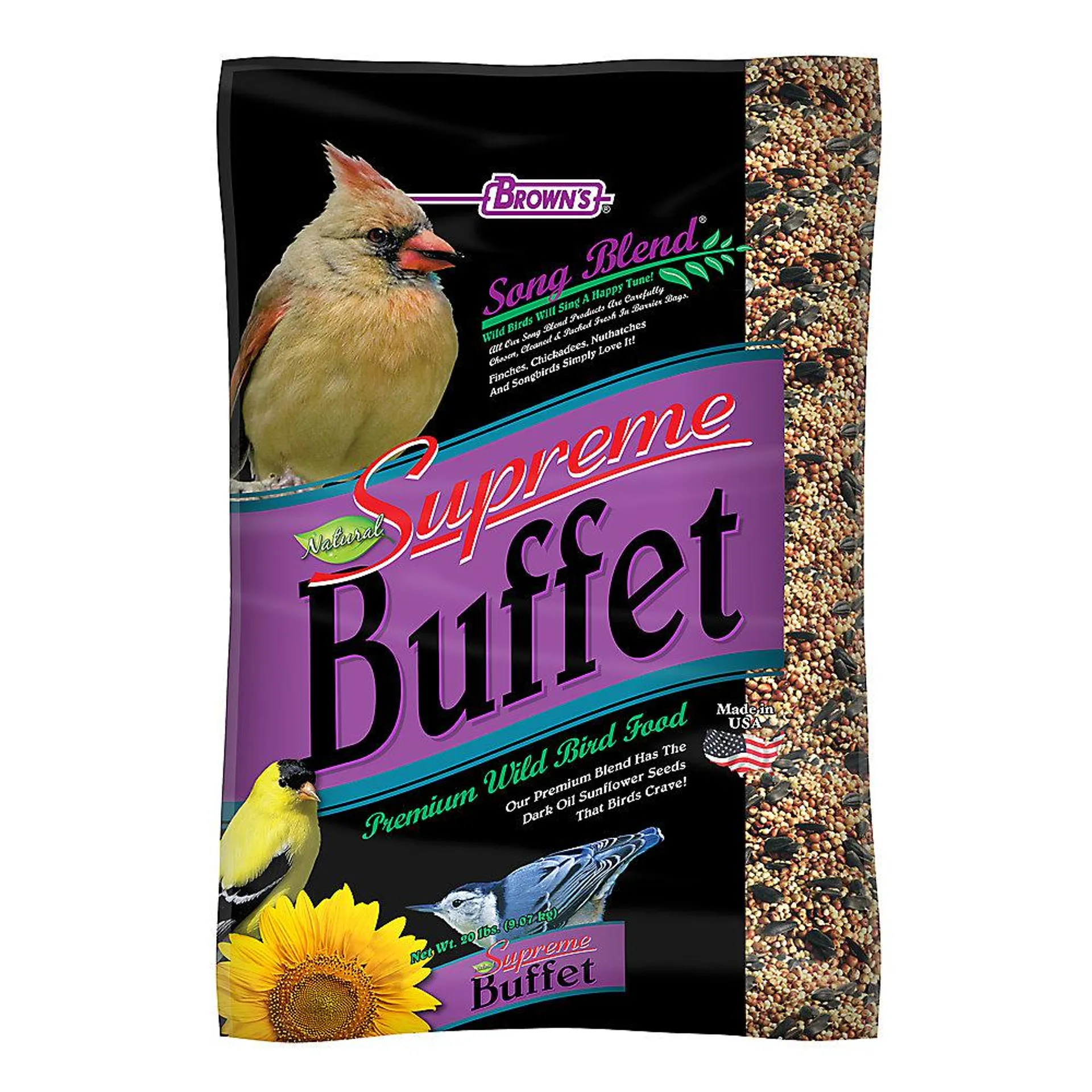 Brown's® Song Blend® Natural Supreme Buffet Premium Wild Bird Seed