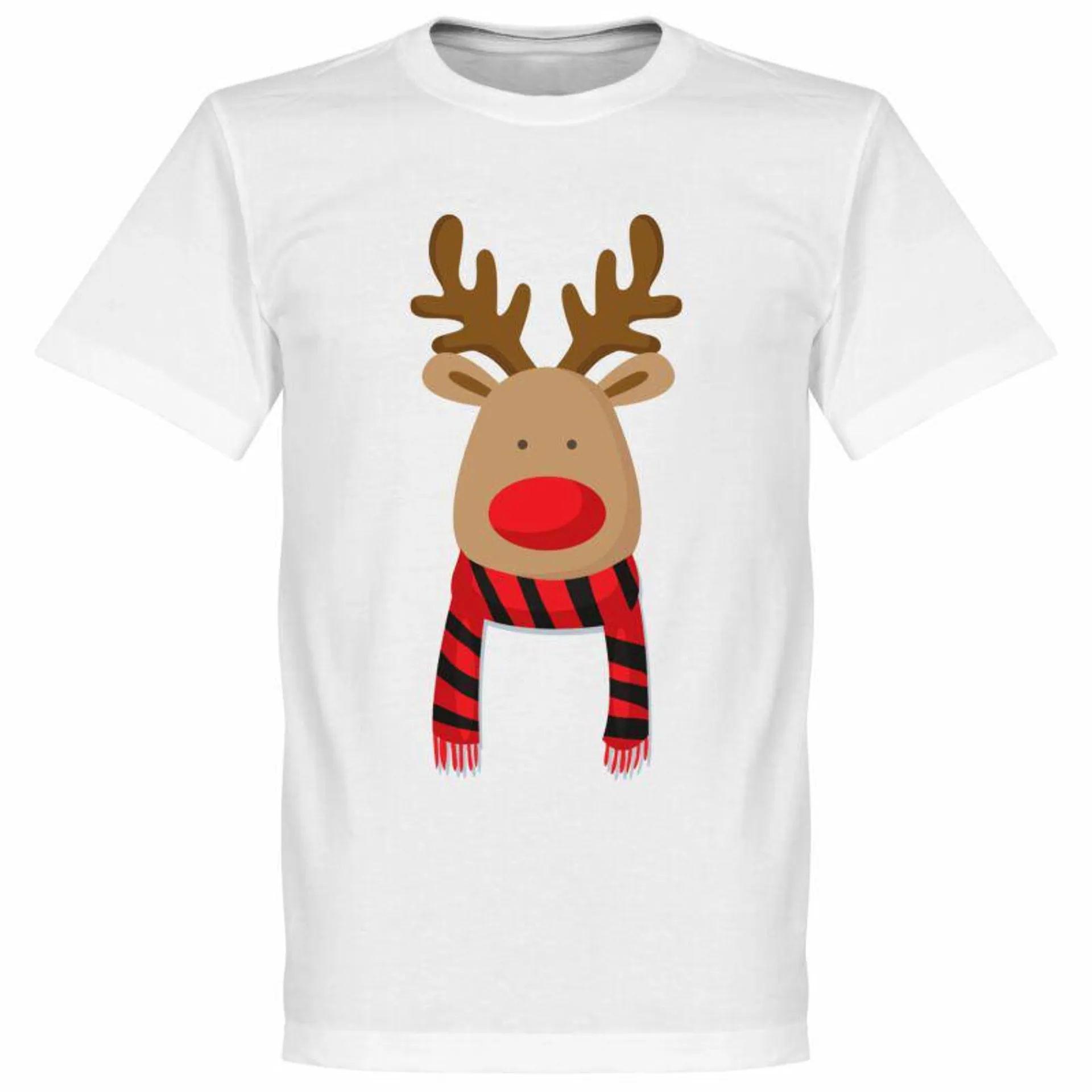 Reindeer Red / Black Supporter T-Shirt - White
