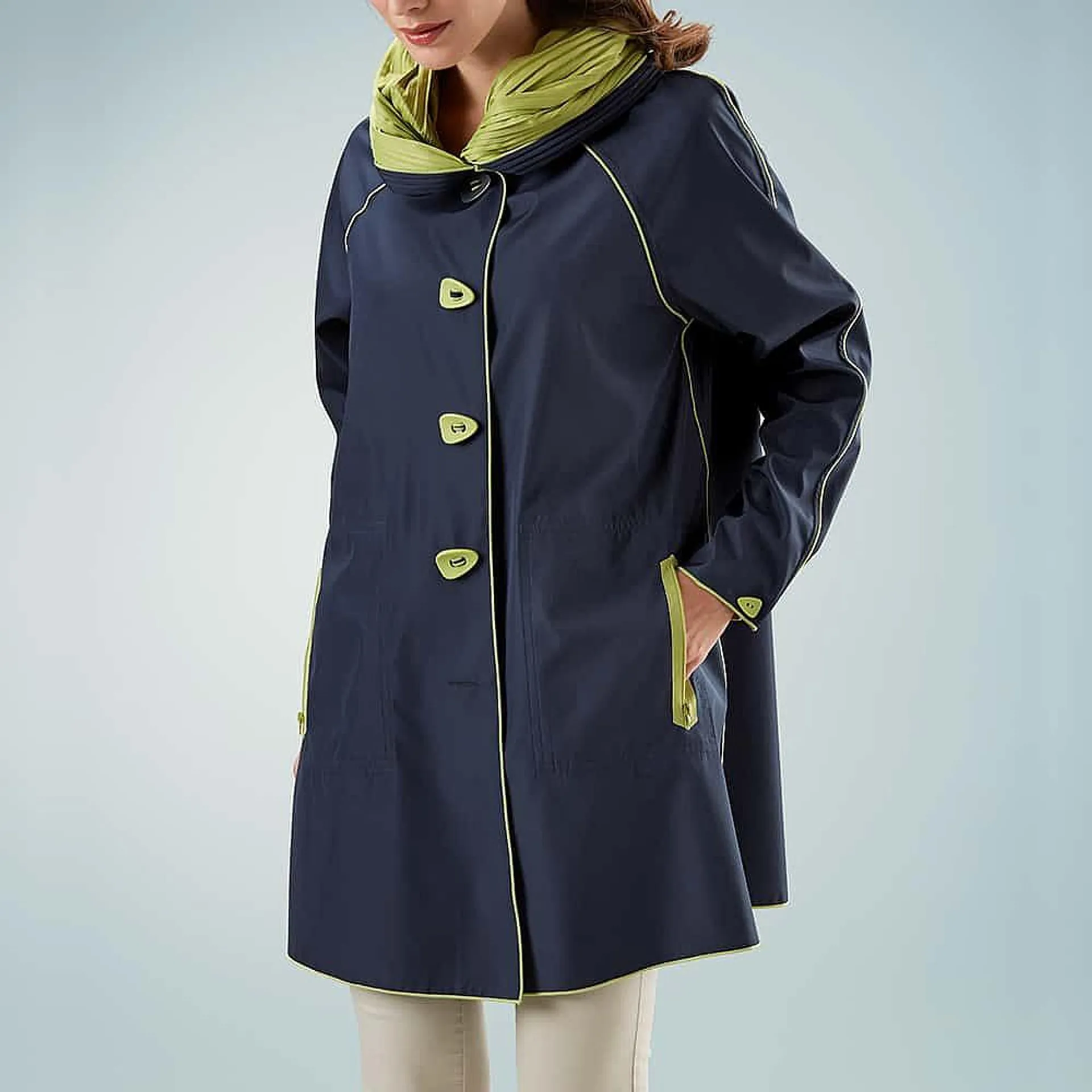 The Bright Side Navy Raincoat