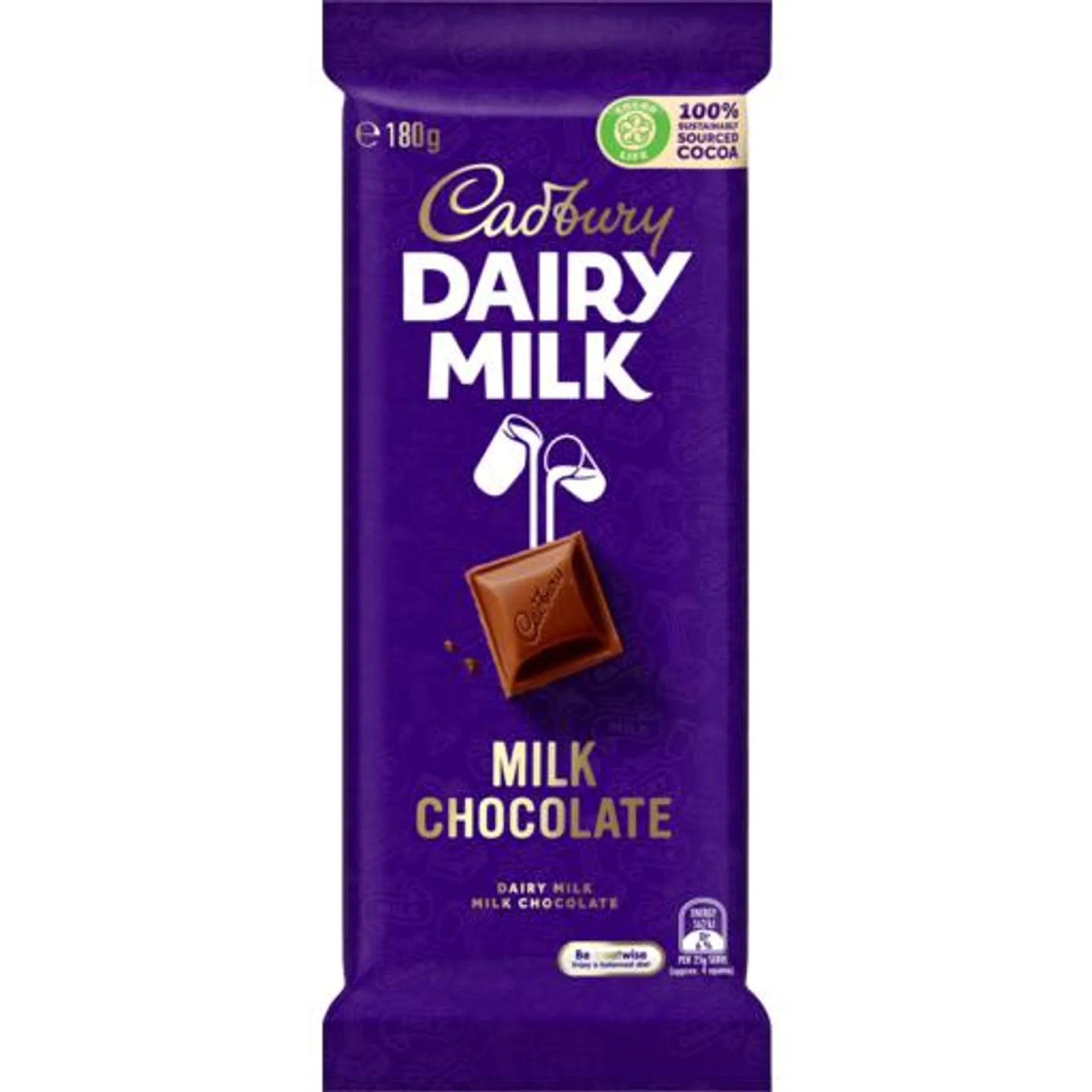Cadbury Chocolate Block Dairy Milk Chocolate 180g