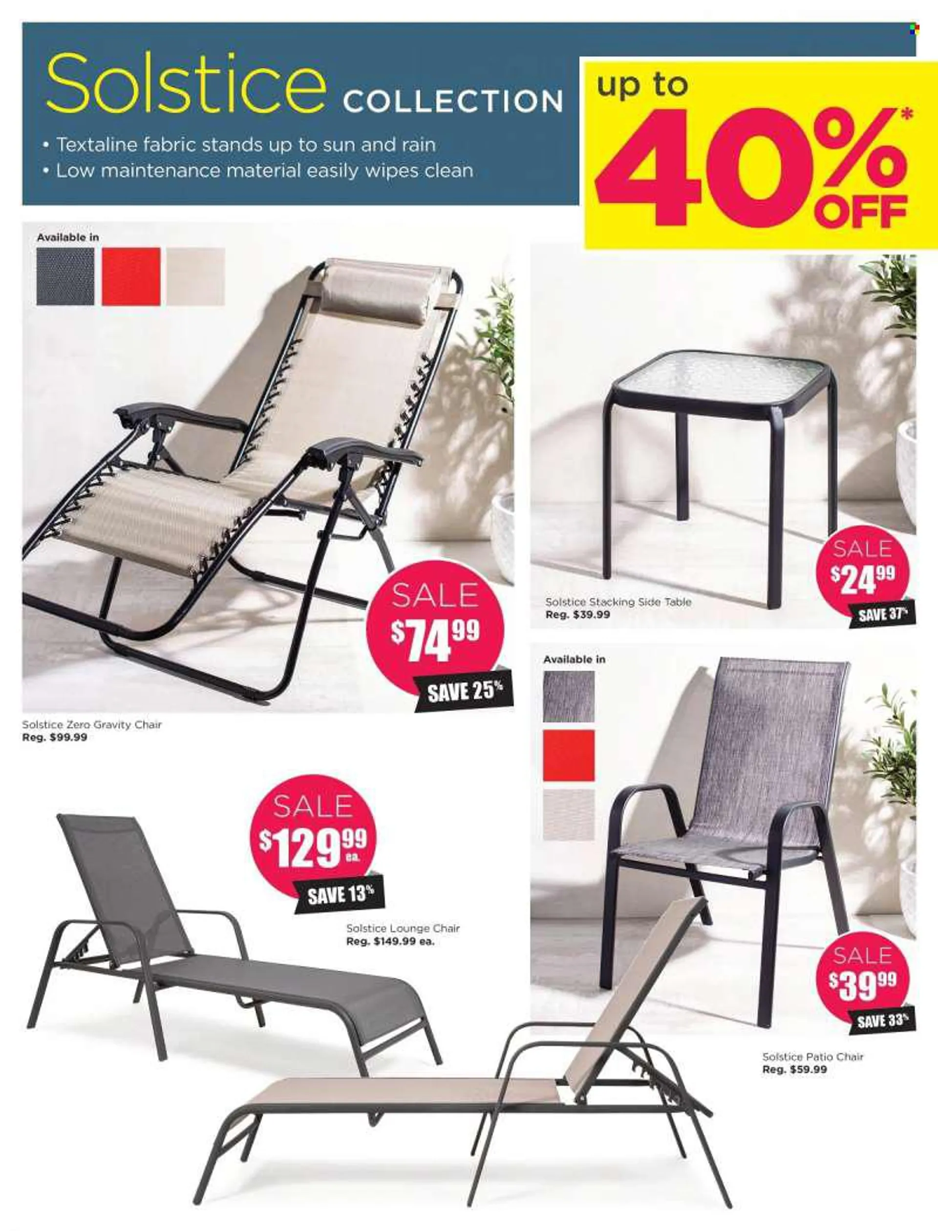 Kitchen Stuff Plus Flyer - June 24, 2022 - July 03, 2022 - Sales products - table, chair, lounge, sidetable, Patio. Page 2.