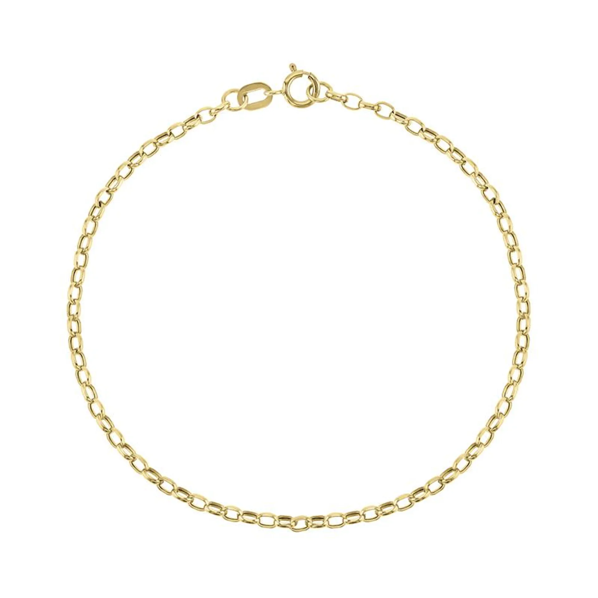Yellow Gold Woman's Oval Link Bracelet