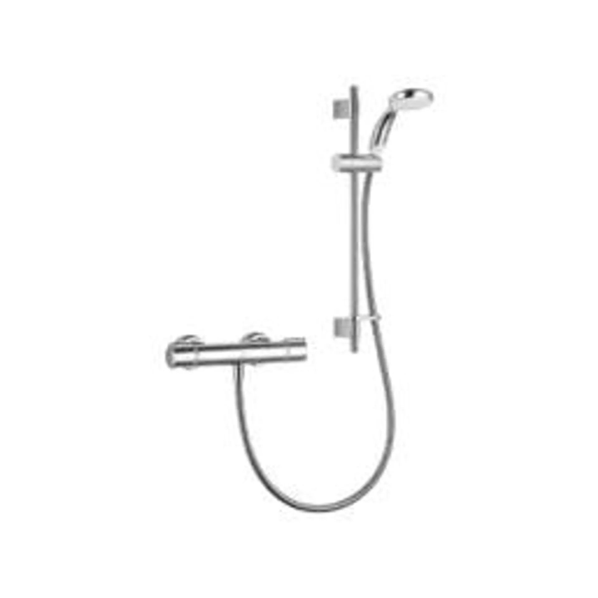 Mira Apt Rear-Fed Exposed Chrome Thermostatic Shower