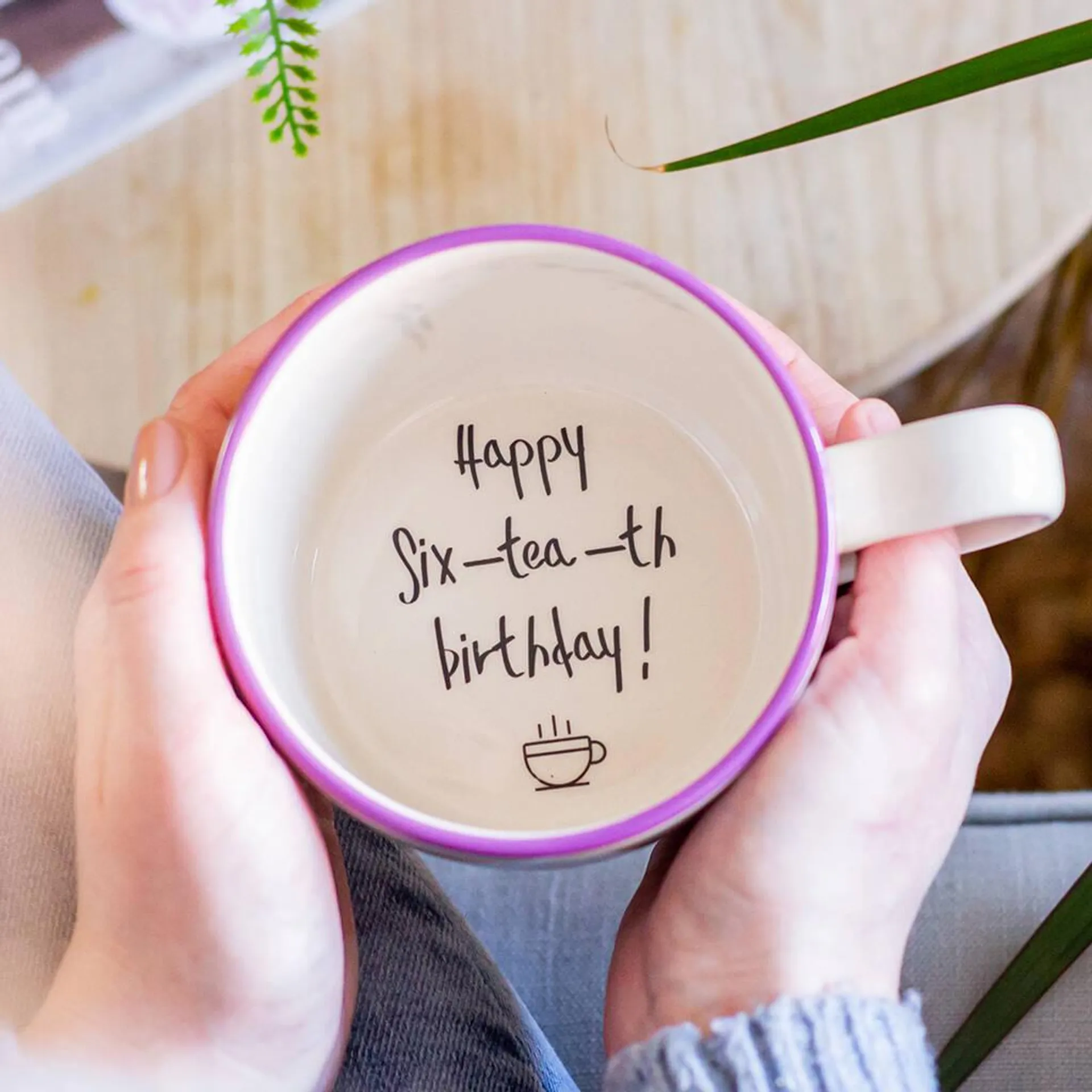 Happy Six Tea Th Birthday Hidden Message Mug