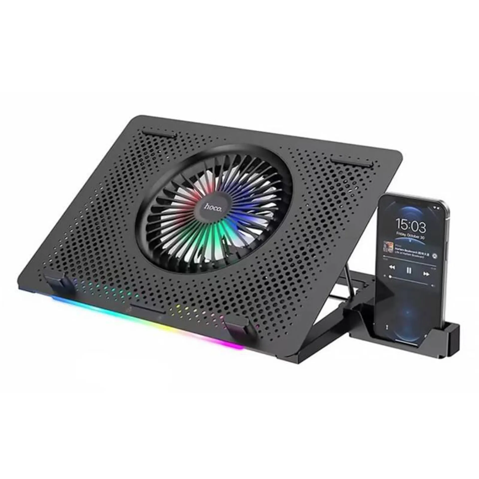 Cooler Ventilador Soporte para Laptop Notebook Gaming RGB