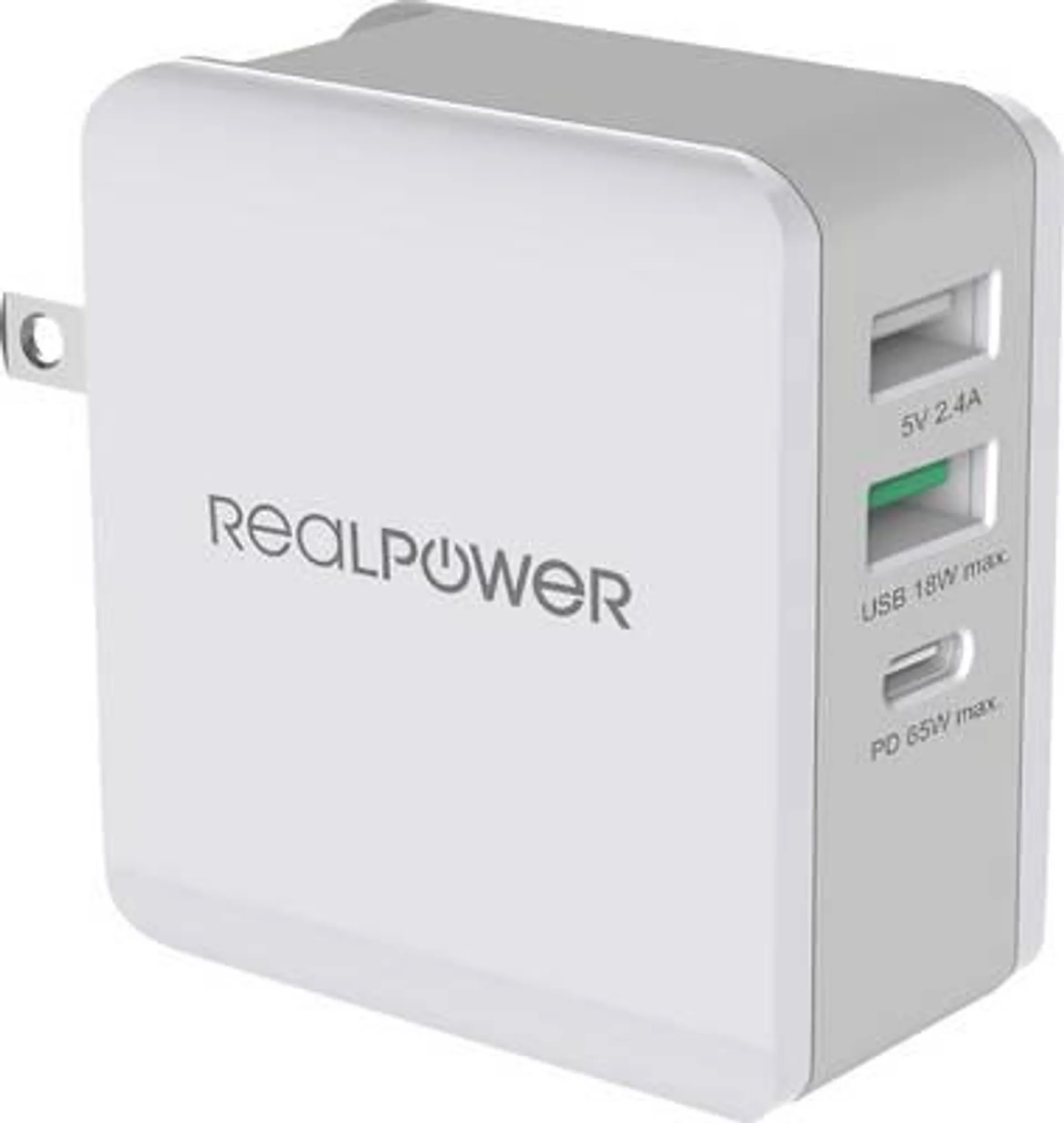 RealPower DeskCharge-65 306837 USB charger Mains socket 3 x USB