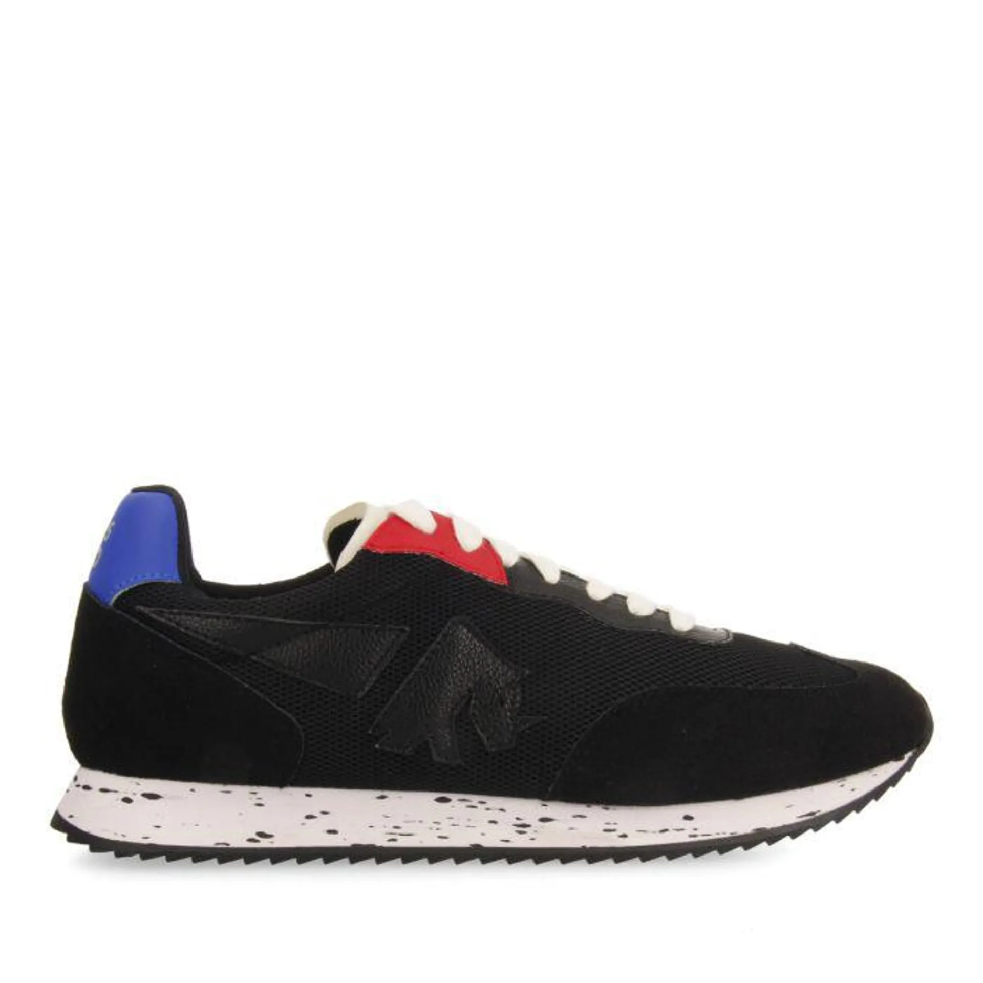 Taurage men's black sneakers with blue and red details