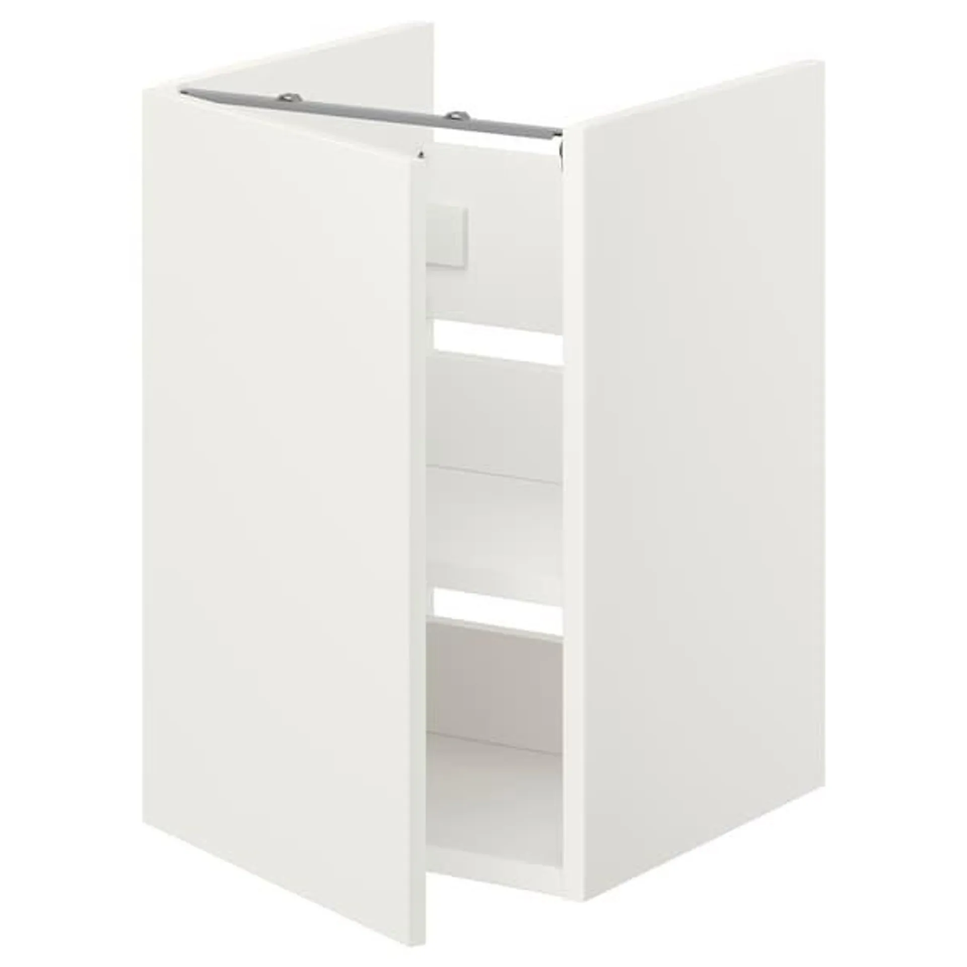 Mueble lavabo con balda/puerta, blanco,