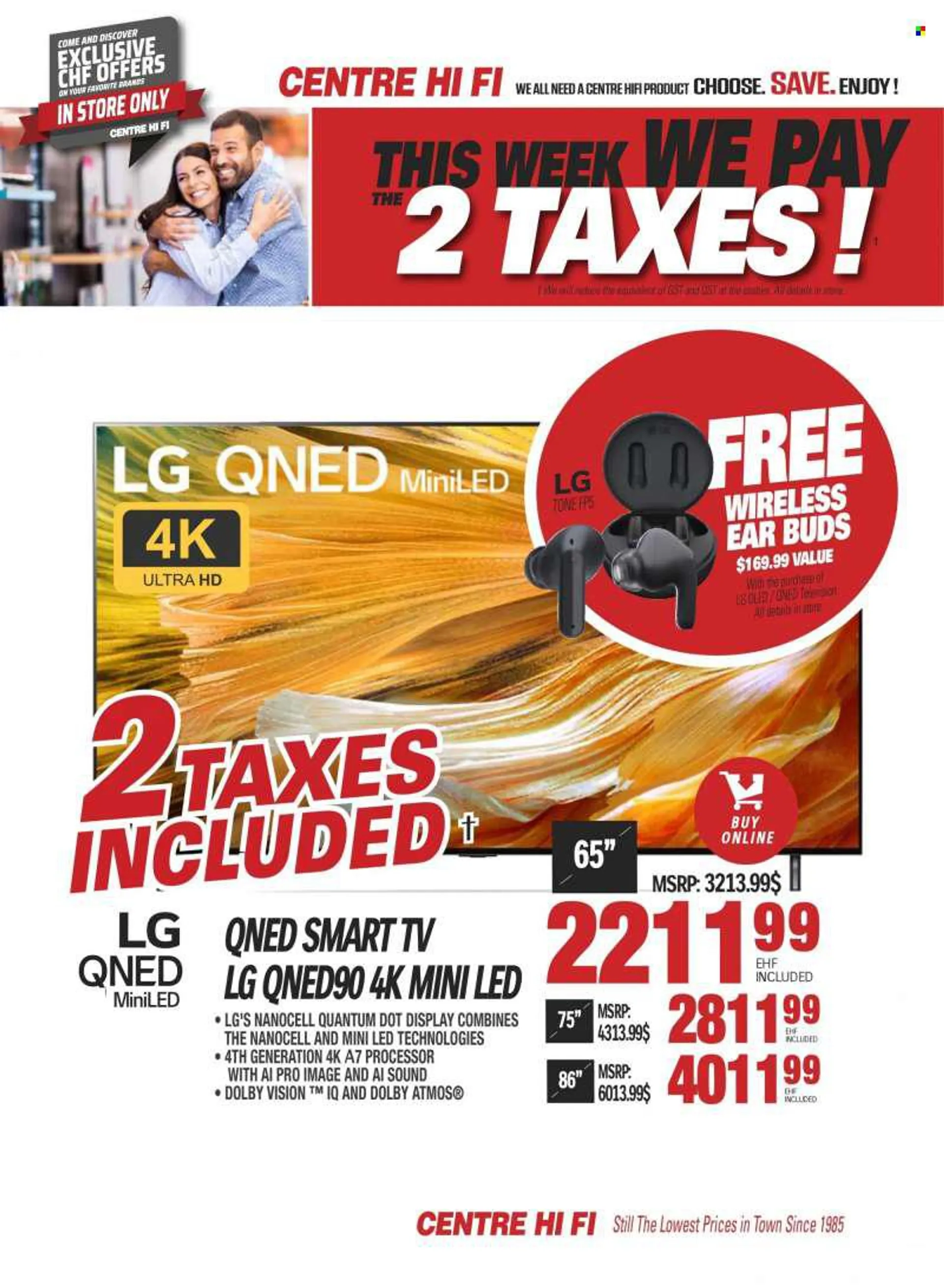 Centre Hi-Fi Flyer - June 17, 2022 - June 23, 2022 - Sales products - UHD TV, ultra hd, TV, LG, smart tv. Page 2.