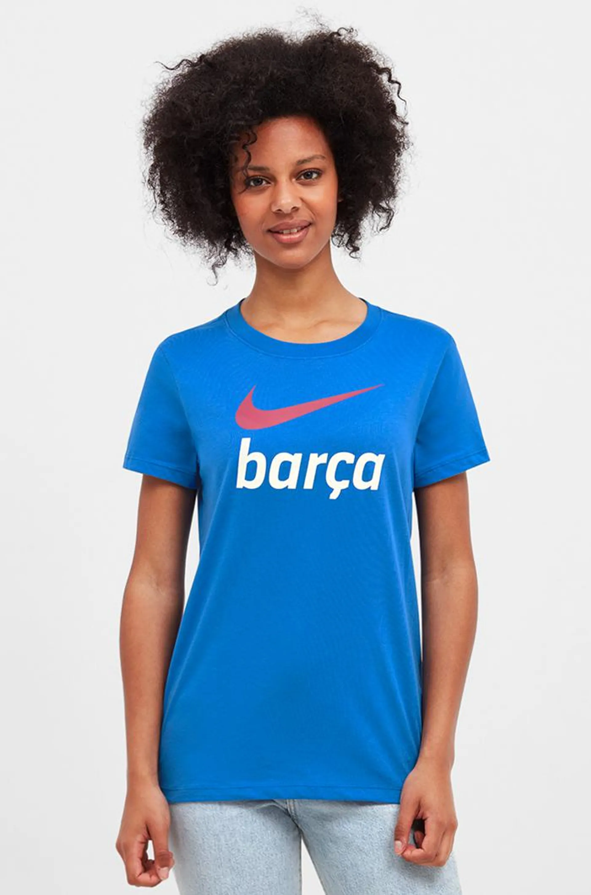 Camiseta azul eléctrico Barça Nike - Mujer