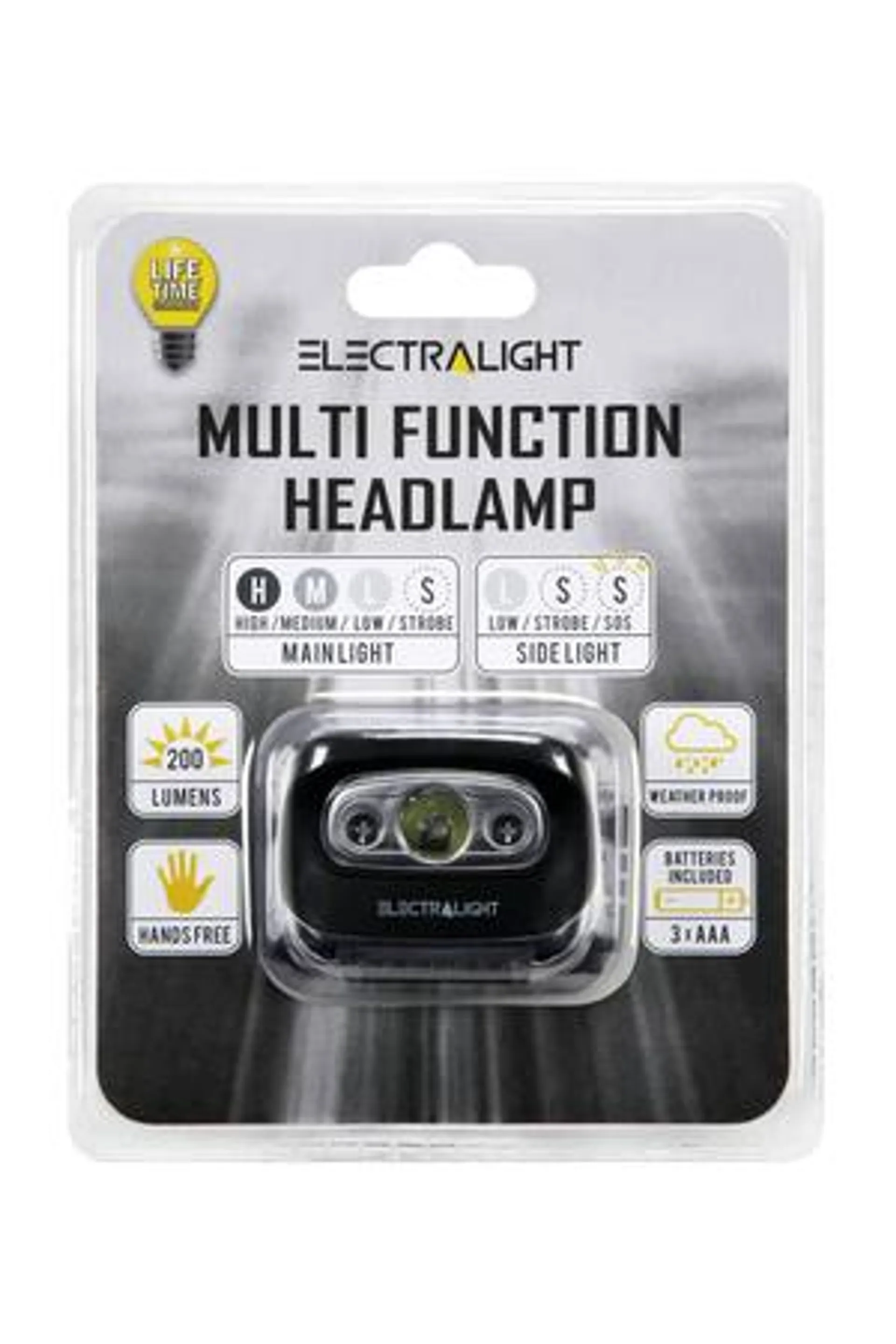 Electralight Multi function Headlamp (200 Lumens)