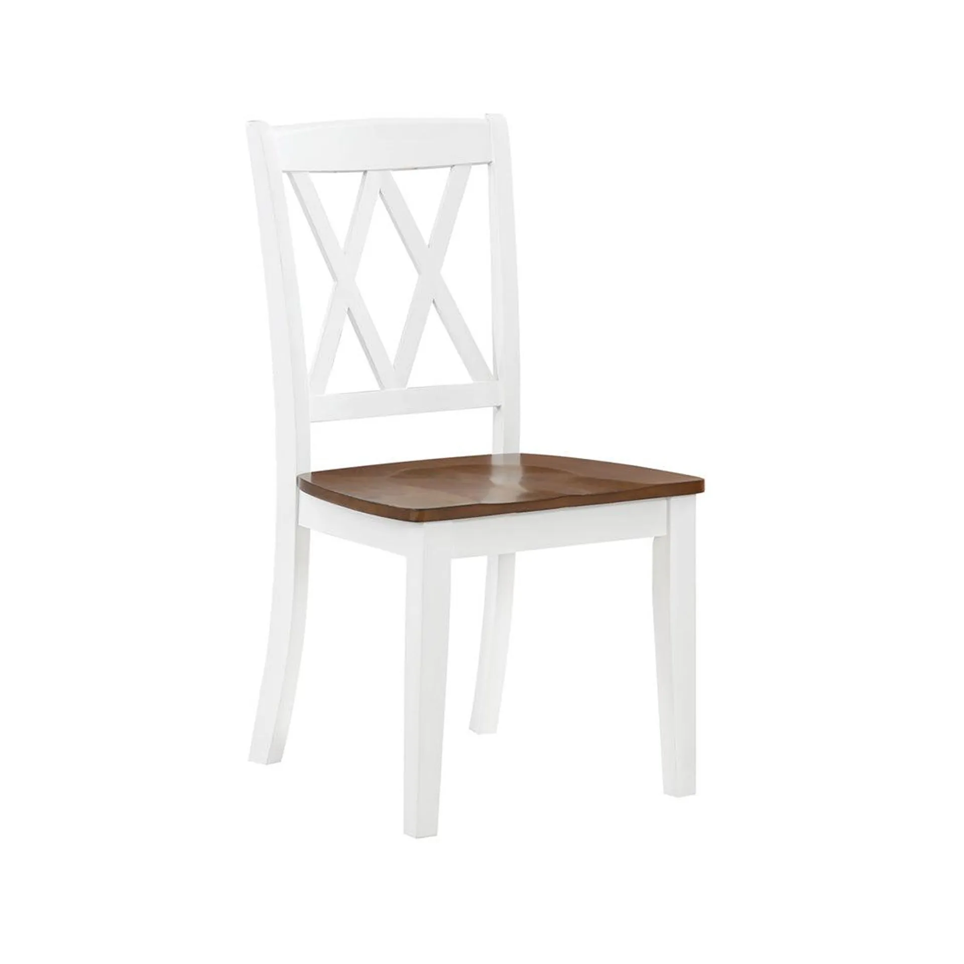 Two Tone X Back Dining Chair