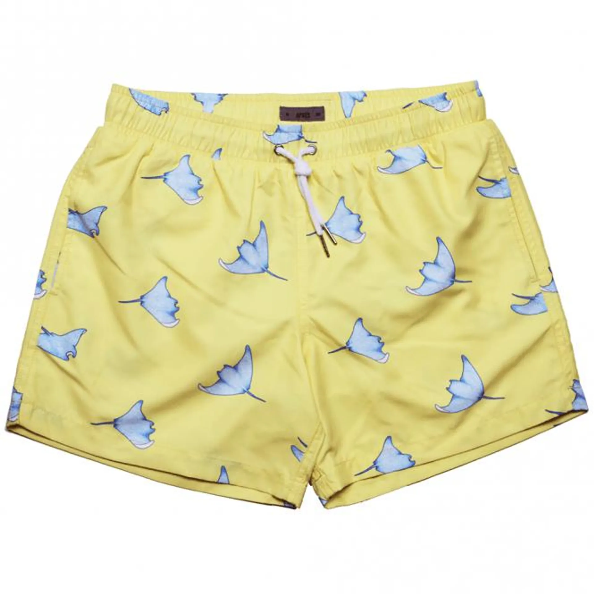 Swimming Rays Swim Shorts, Lemon Yellow
