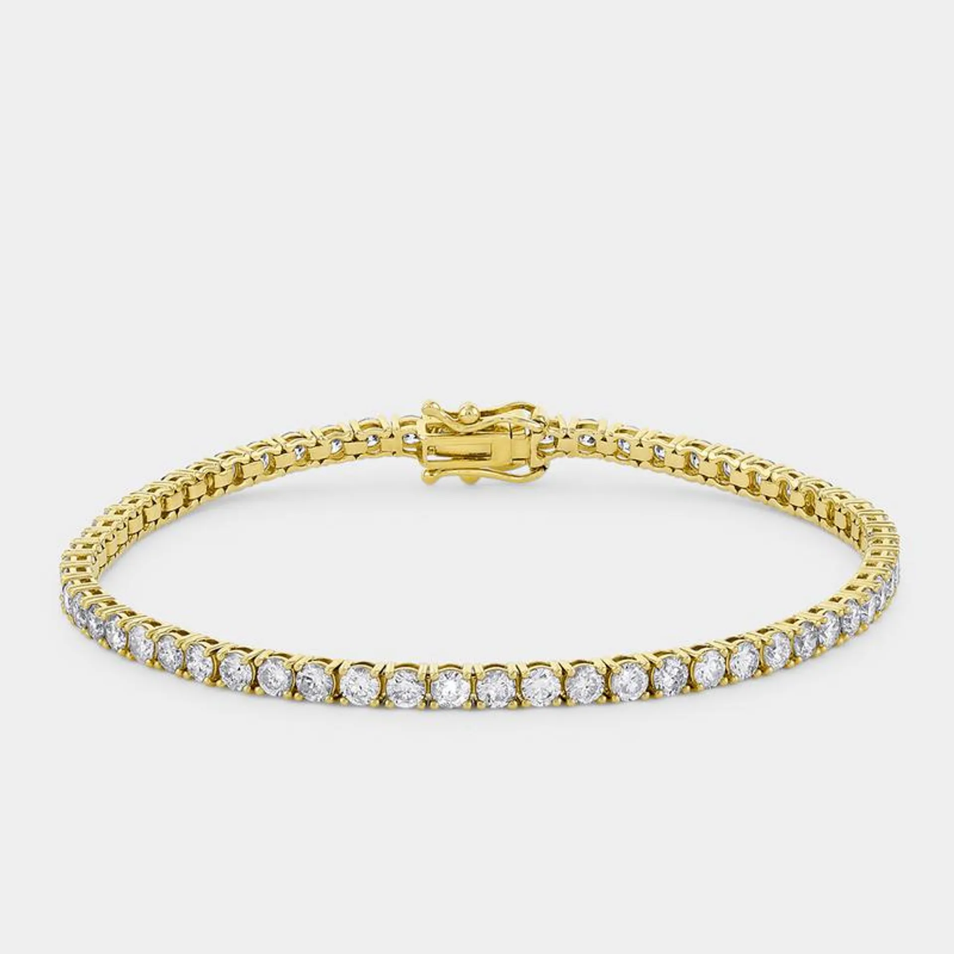 Yellow Gold 4.44ct Diamond Women’s Tennis Bracelet