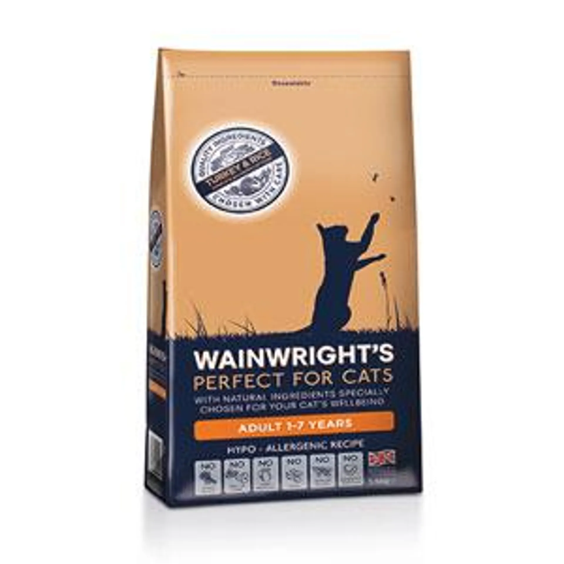 Wainwright's Complete Adult Dry Cat Food Turkey and Rice 1.5kg