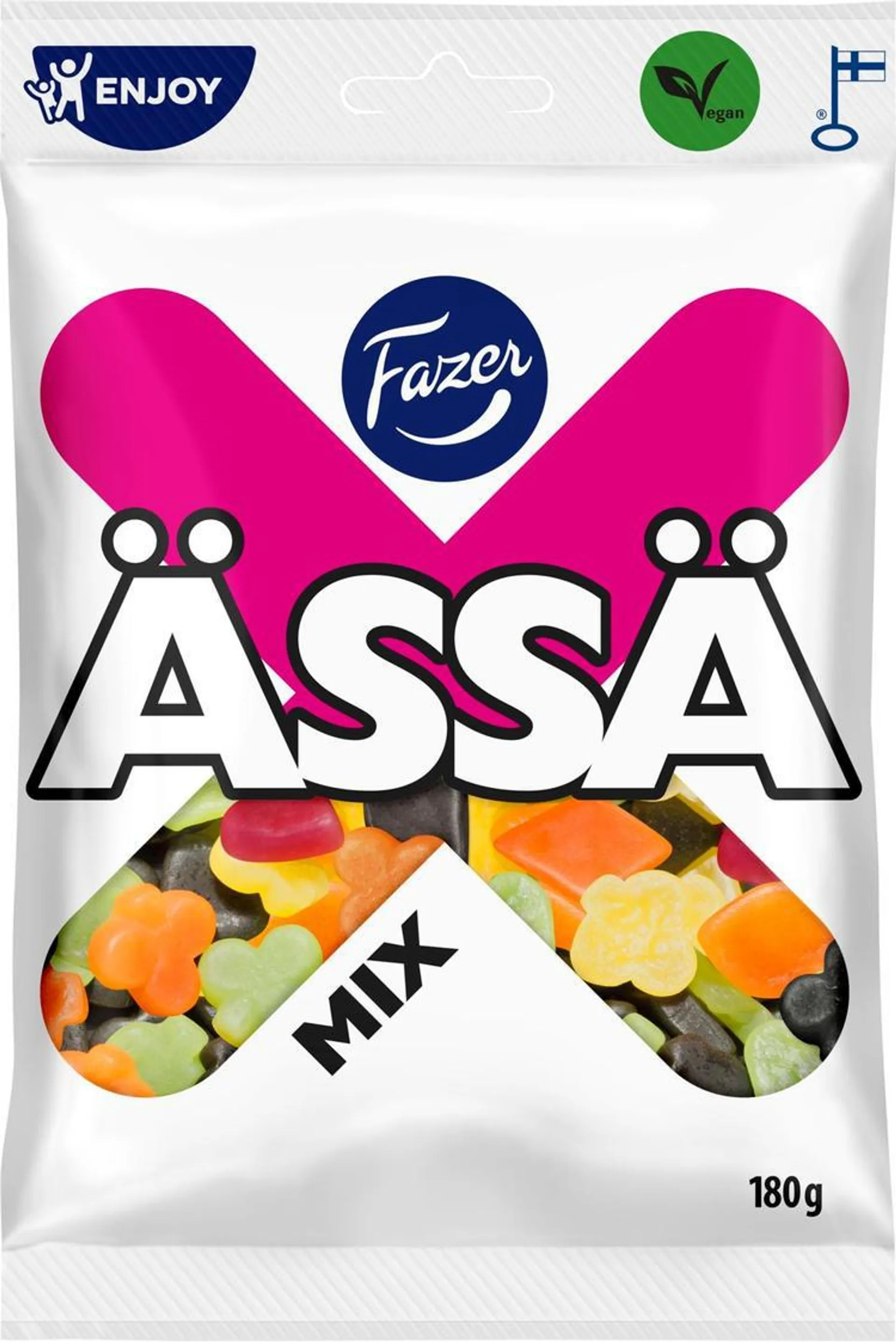 Fazer Ässä Mix hedelmä- ja lakritsimakeisia 180g