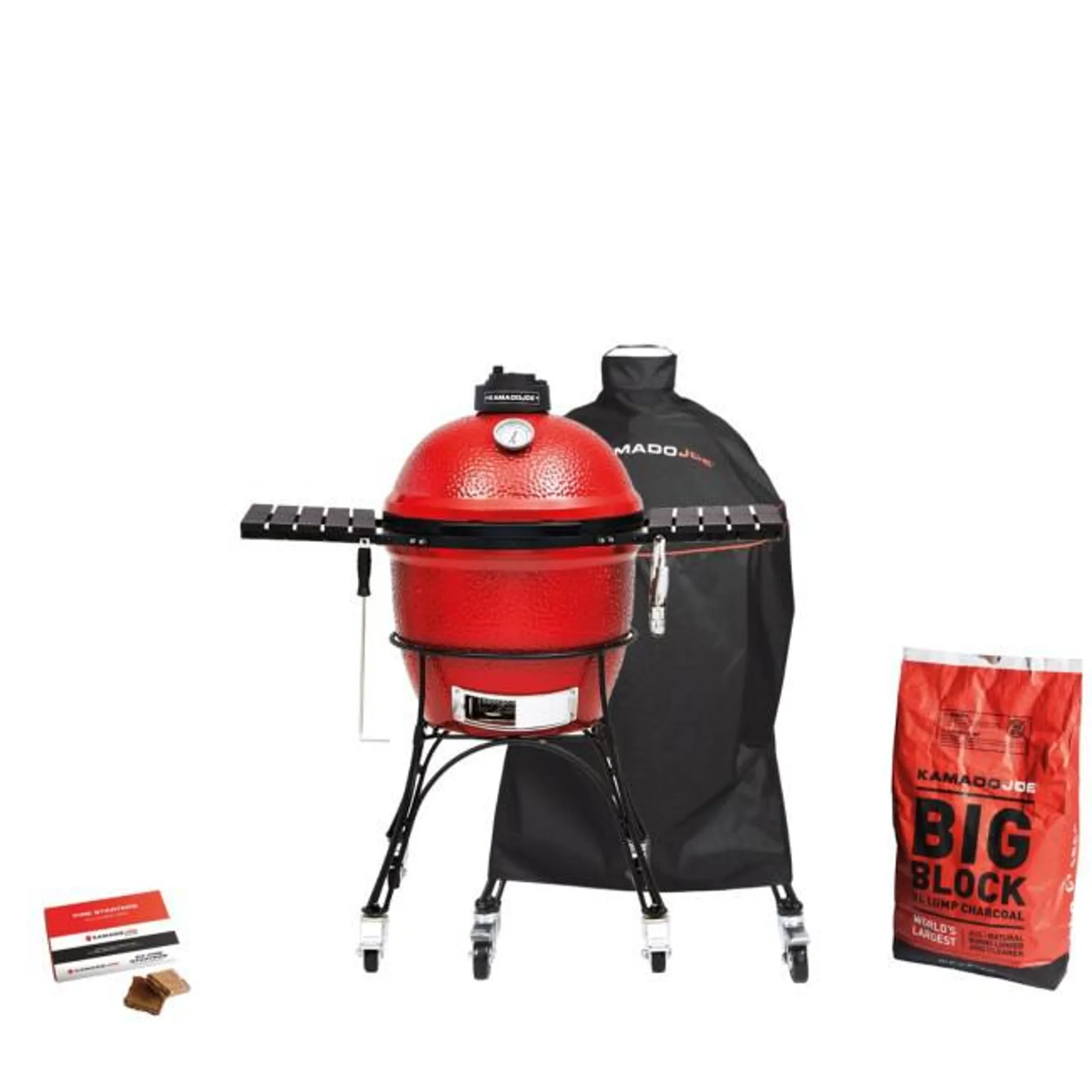 Kamado Joe Classic I with ELEMENTS PACK - Cover + Charcoal + Firelighters