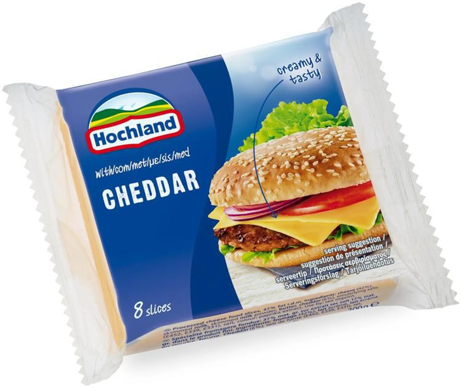 Hochland Cheddar sulatejuustoviipaleet 200 g