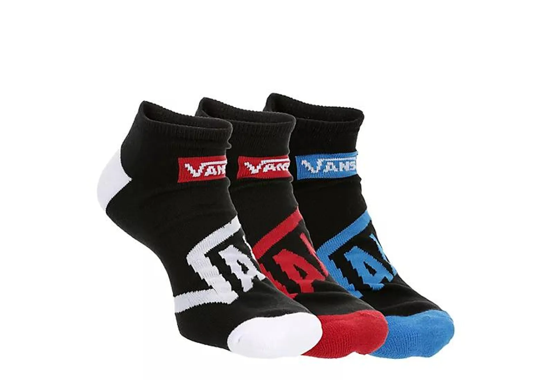 Vans Mens No Show Liner Socks 3 Pairs - Black