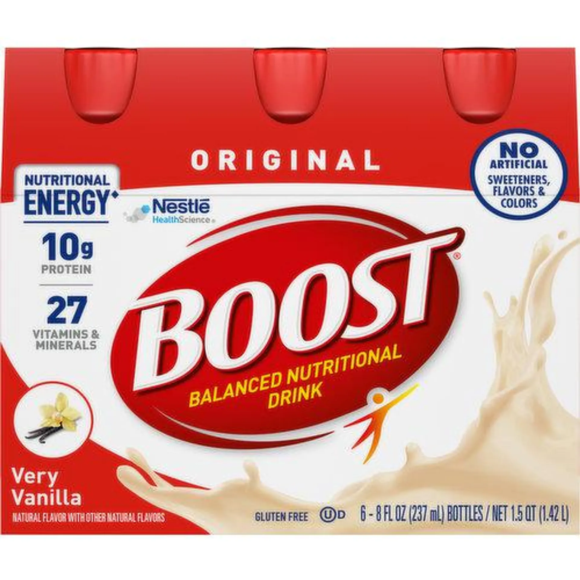 Boost Nutritional Drink, Balanced, Very Vanilla, Original, 6 Each