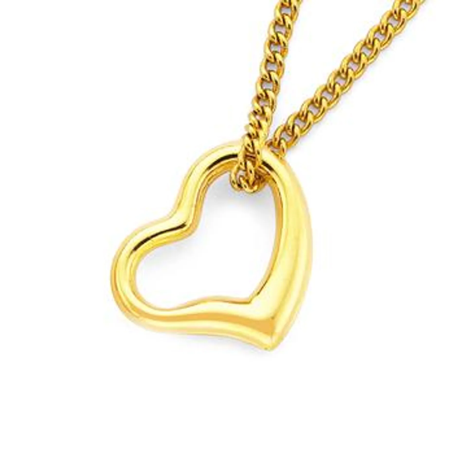 9ct Gold Floating Heart Pendant