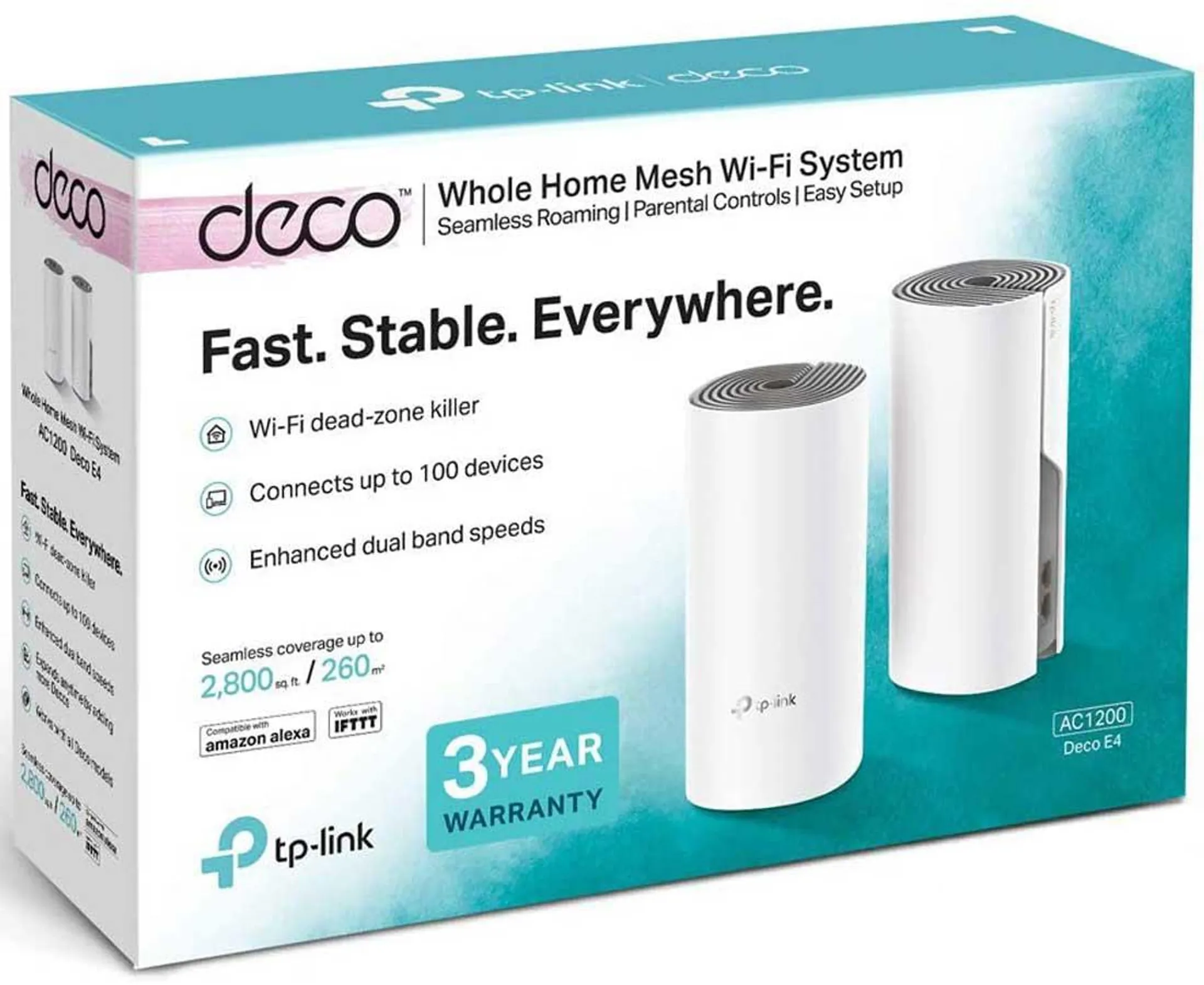 TP-Link Deco E4 Whole Home Wi-Fi Mesh System | Double Pack