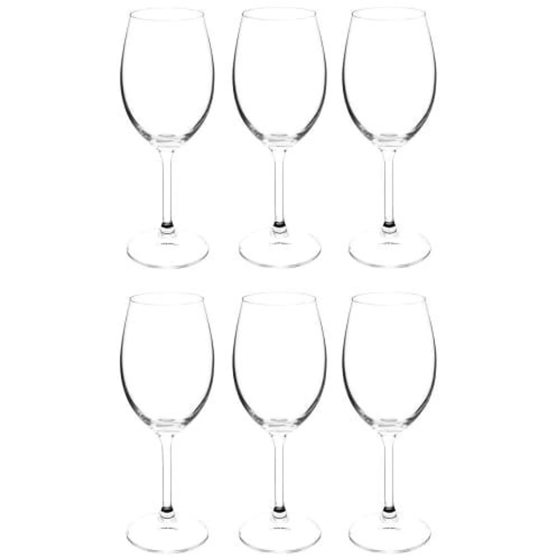 Bicchiere da vino in vetro LARA - Lotto di 6