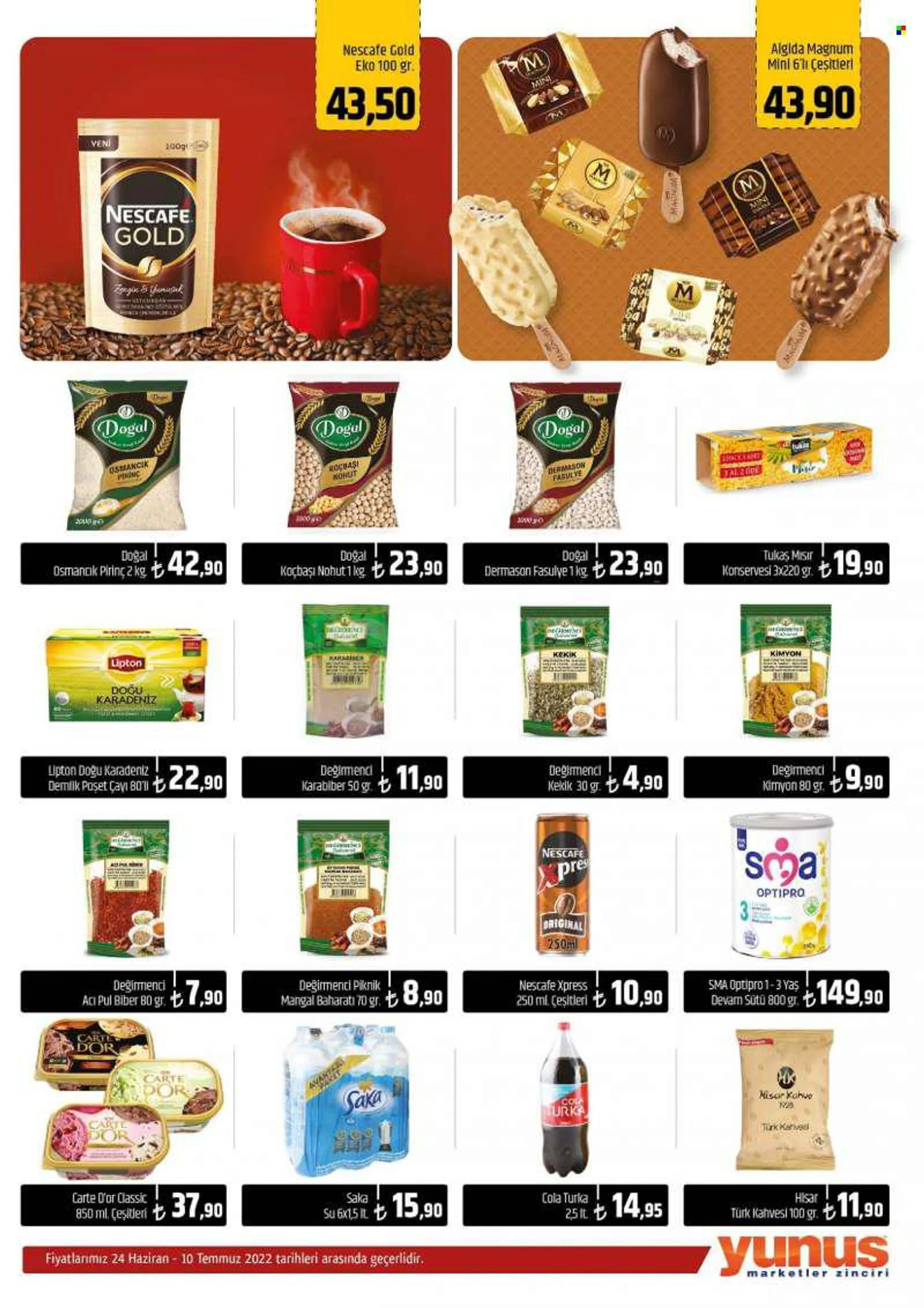 Yunus Market aktüel ürünler, broşür  - 6.24.2022 - 7.10.2022 - Satıştaki ürünler - biber, eti, kahve. Sayfa 3.