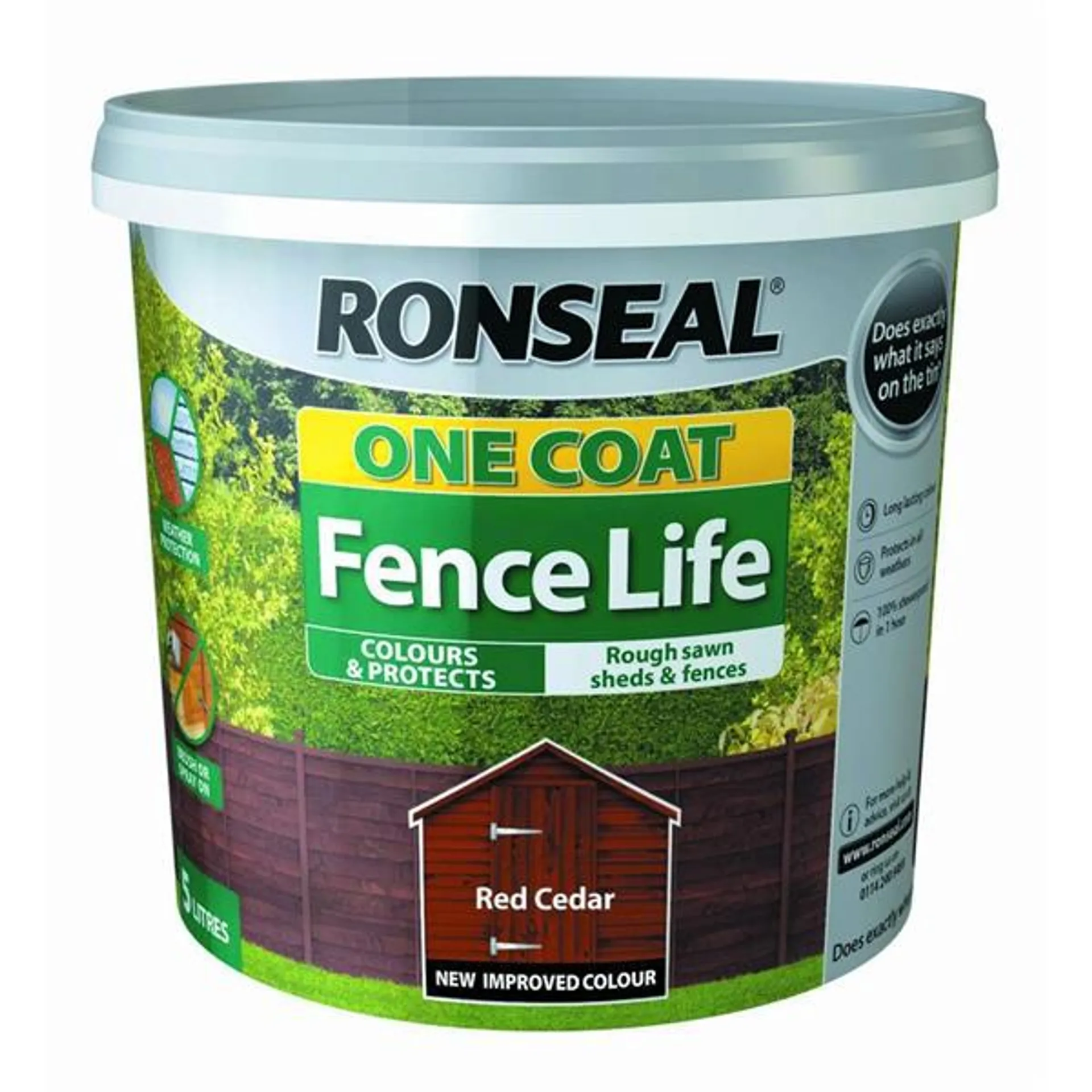 One Coat Fencelife Paint 5L - Red Cedar