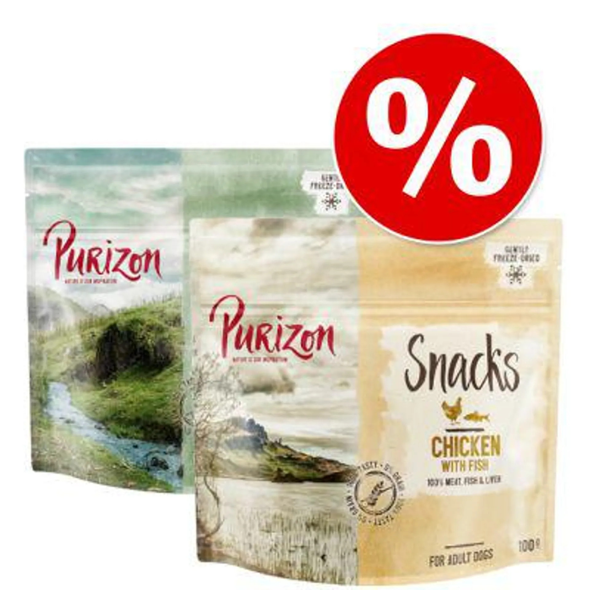 2 x 100g Purizon Grain-Free Mixed Pack Dog Snacks - Special Price!*