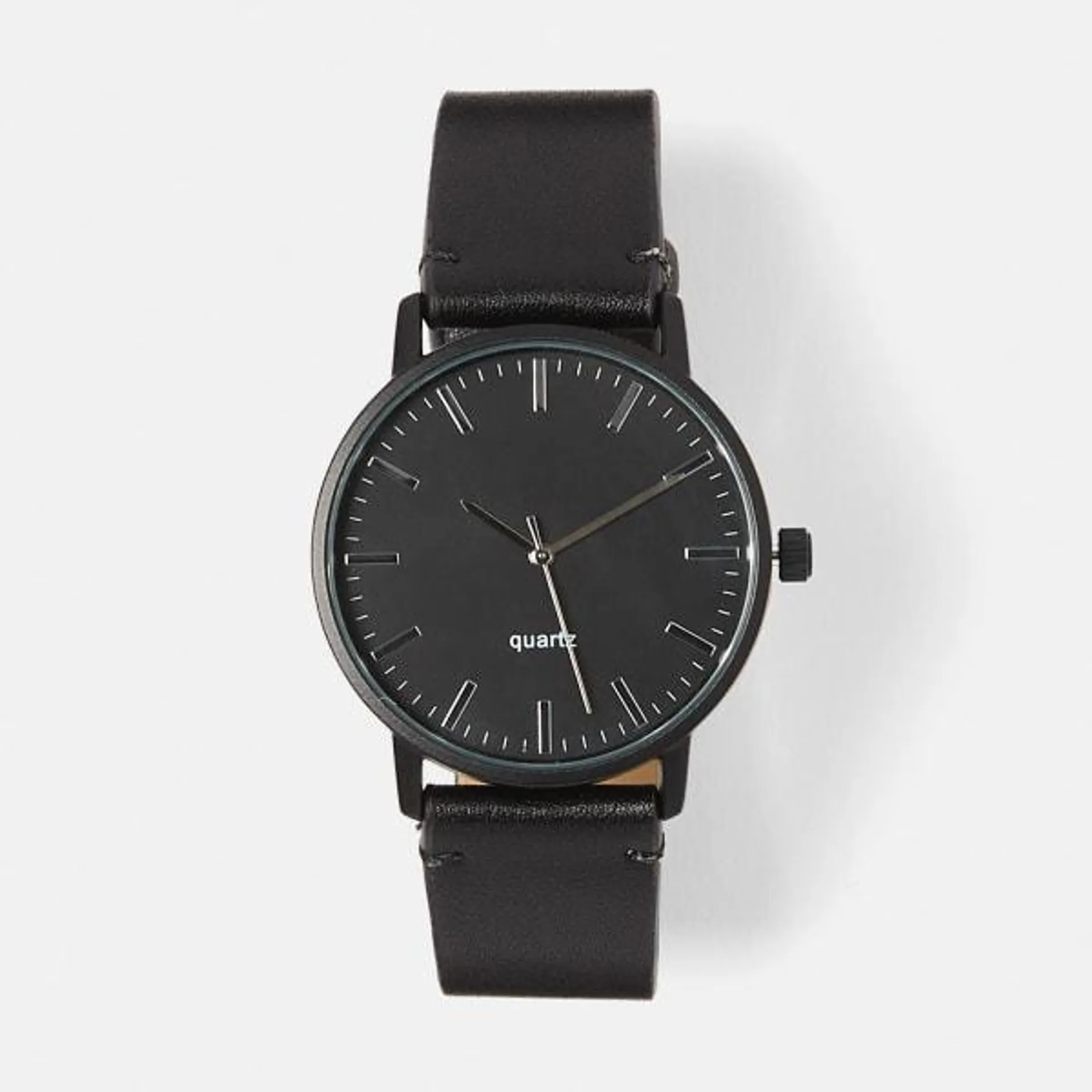 Analogue PU Watch - Black