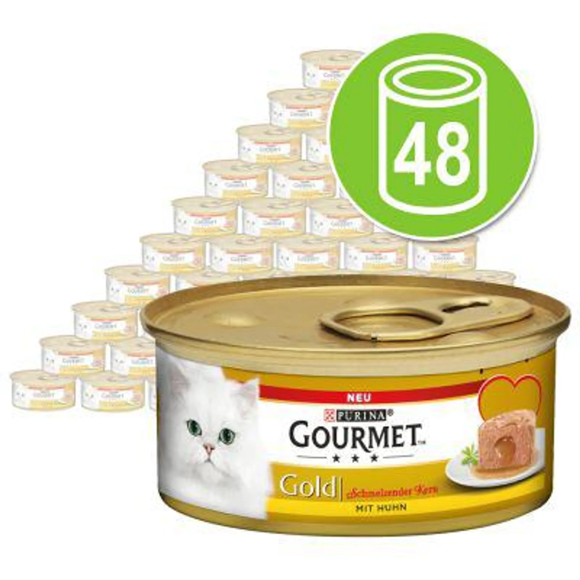 Gourmet Gold Interior Cremoso 48 x 85 g para gatos