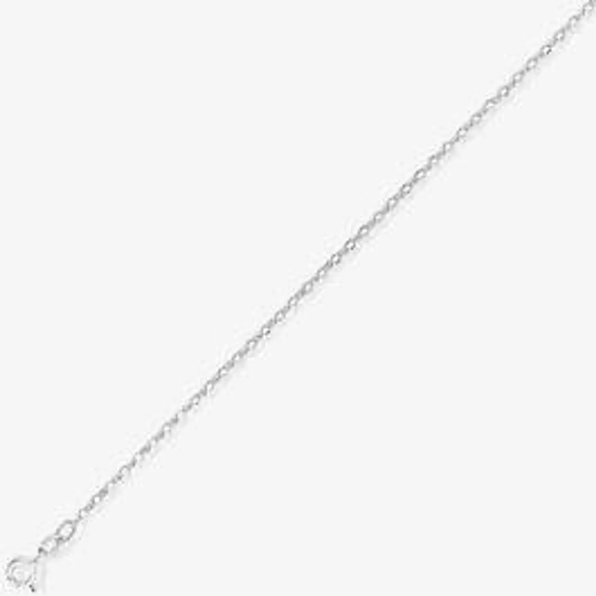 9ct White Gold Diamond Cut Oval Necklace CN740-18
