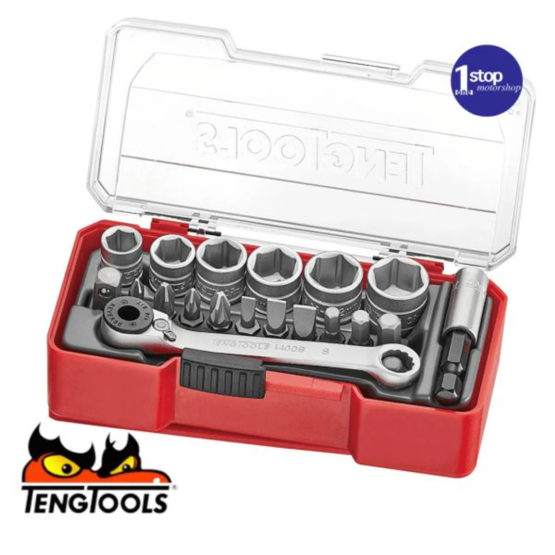 Teng Tools TJ1419 19 Piece 1/4 drive TJ socket set