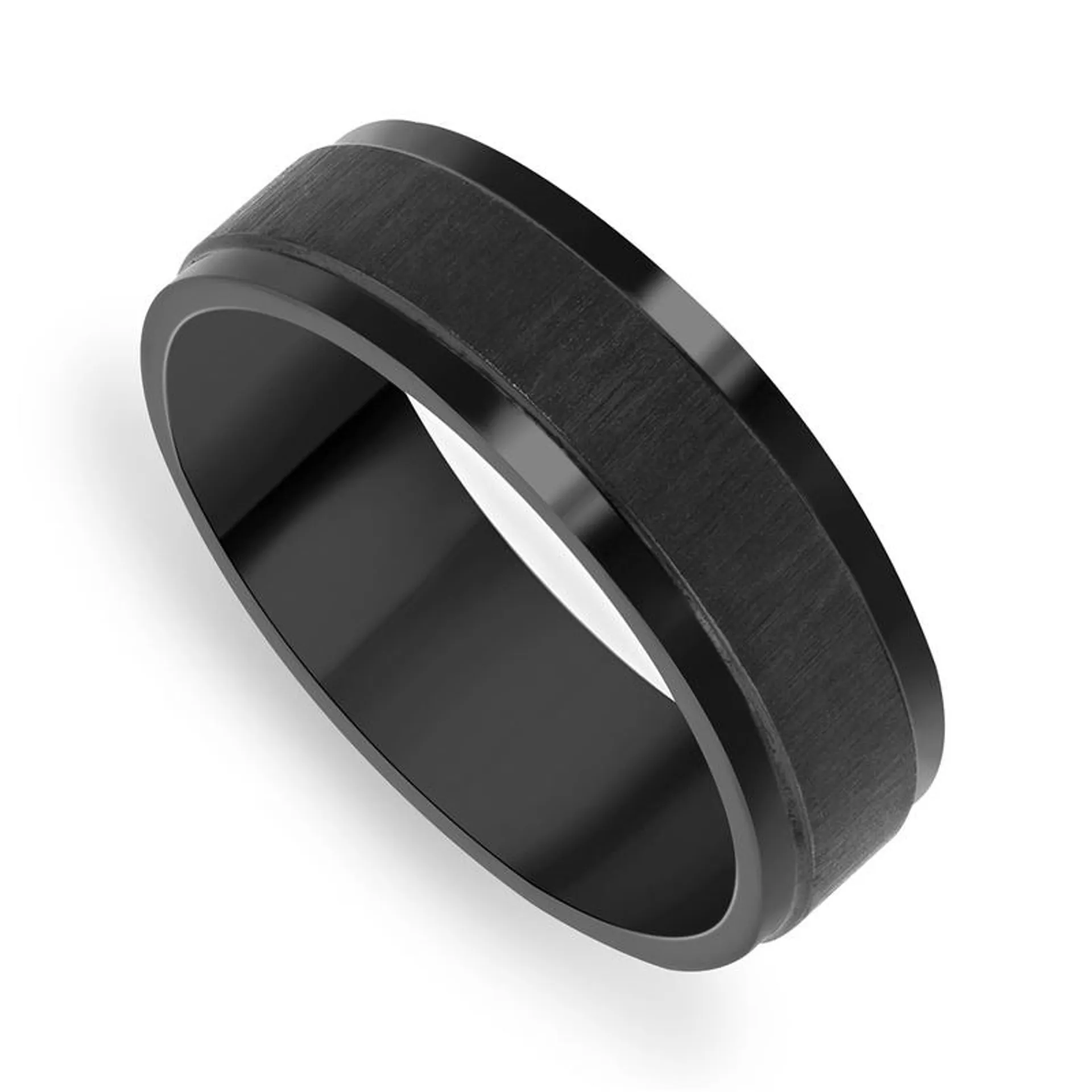 Zirconium Textured Men's Ring