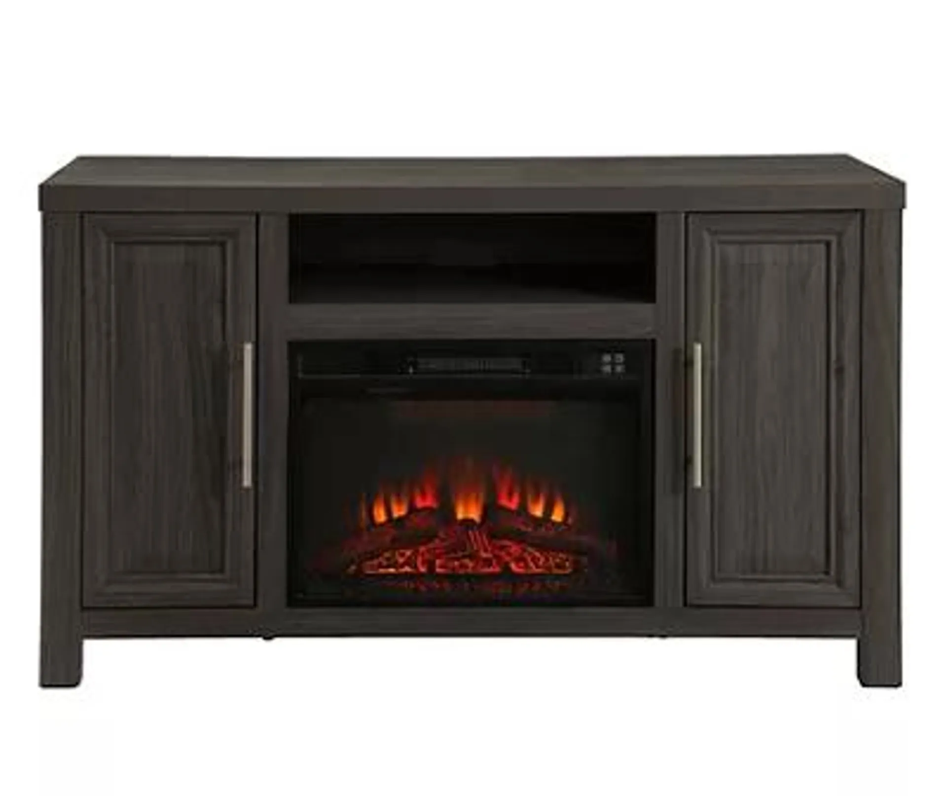 54" Gray Electric Fireplace Console