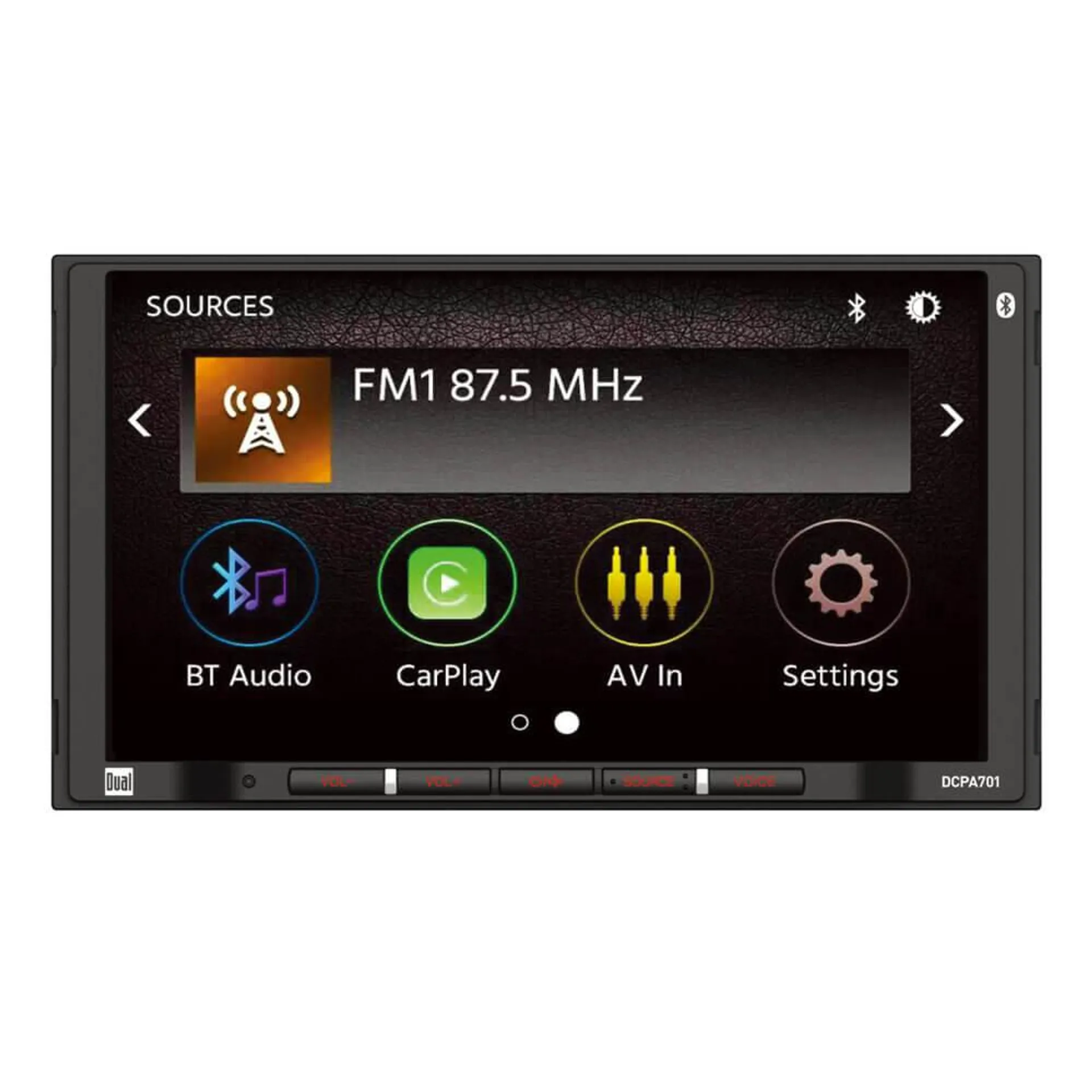 7 inch In-Dash Media Receiver with Bluetooth, Android™ Auto, and Wired Apple CarPlay™