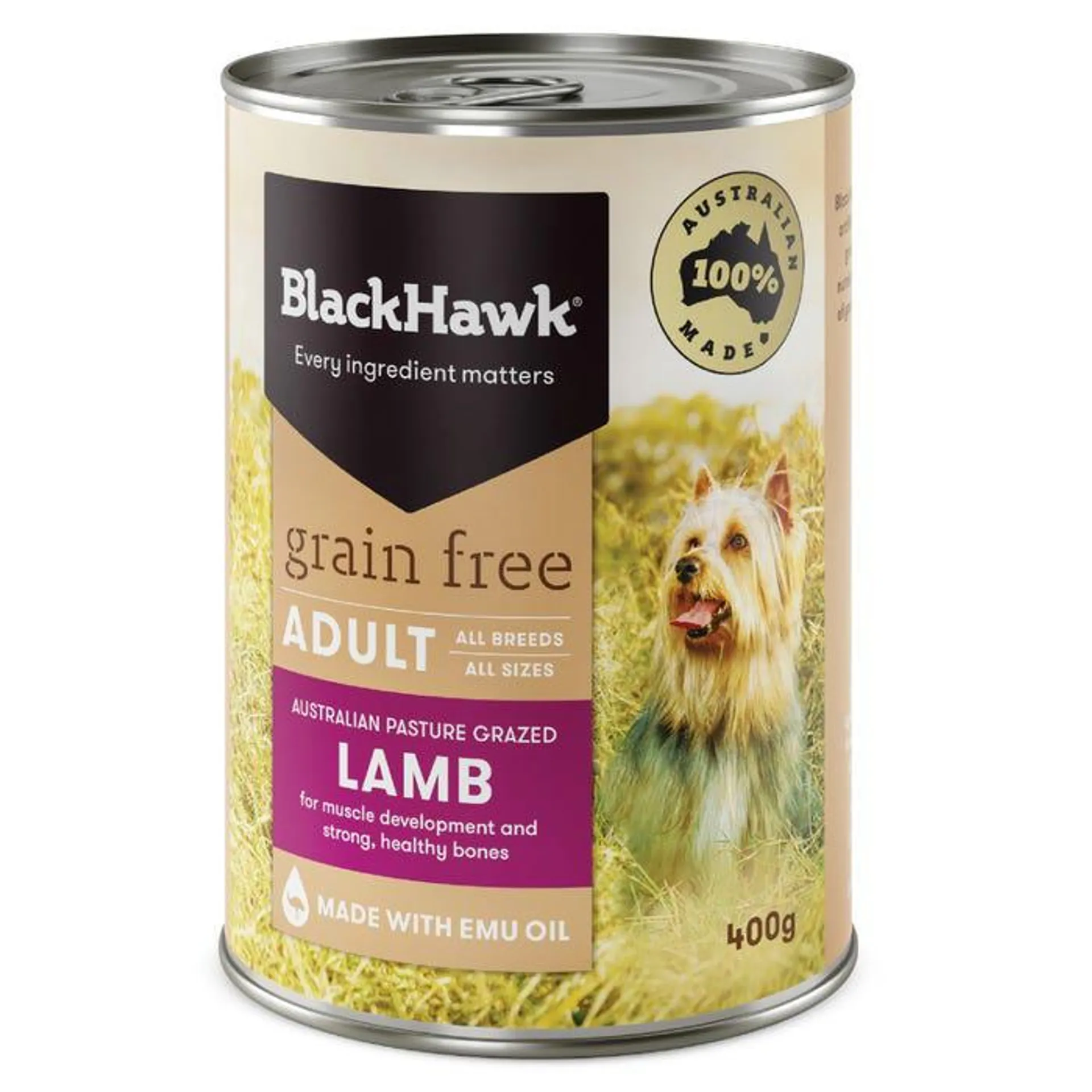 Black Hawk Lamb Grain Free Dog Can 400g