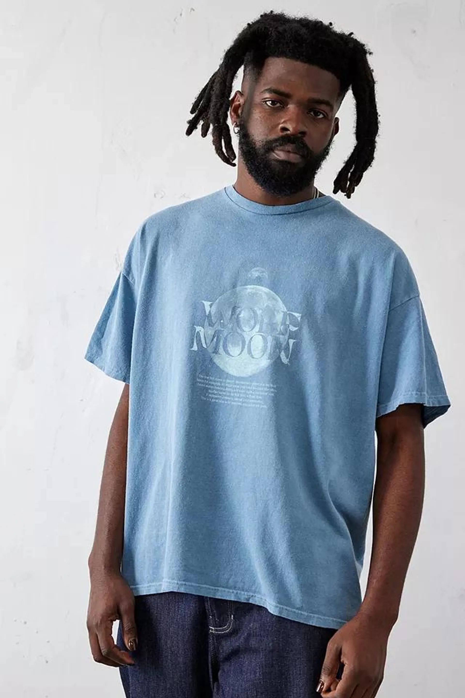 UO Blue Wolf Moon T-Shirt