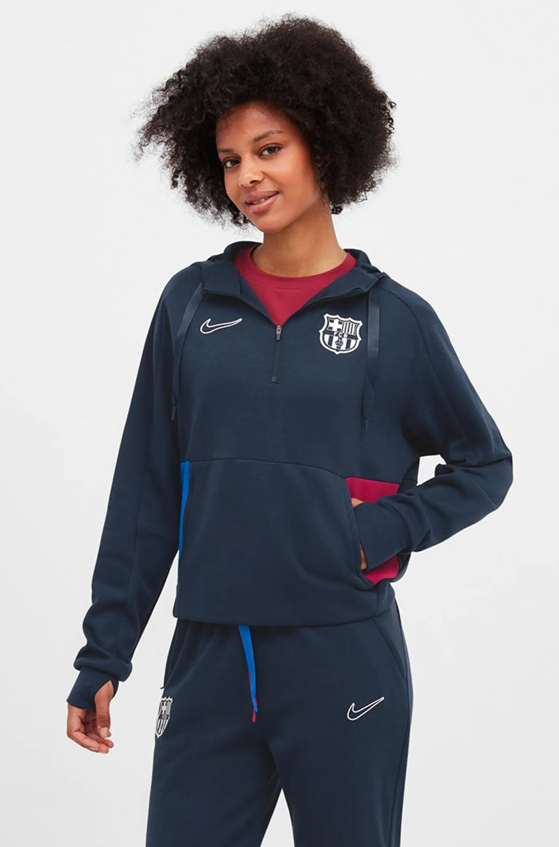 Sudadera capucha Barça Nike - Mujer