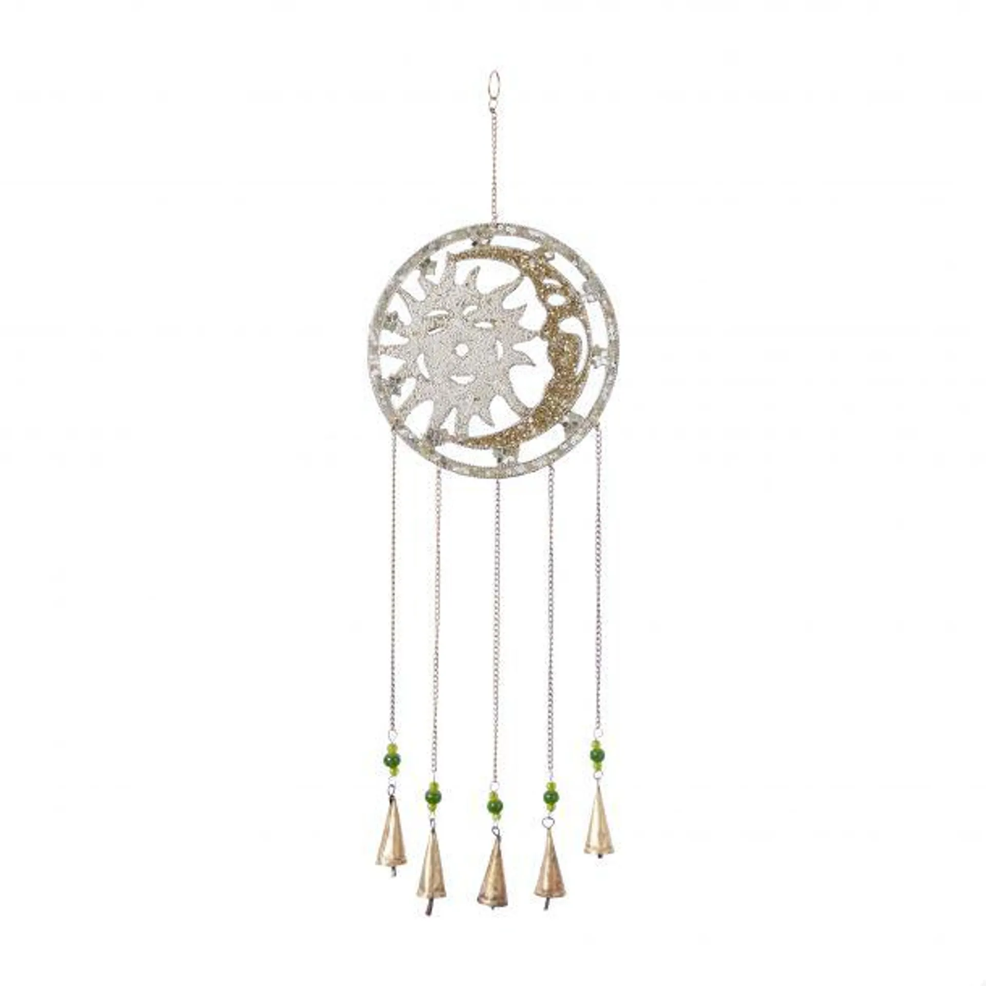 Silver Metal Eclectic Windchime, 10" x 31"