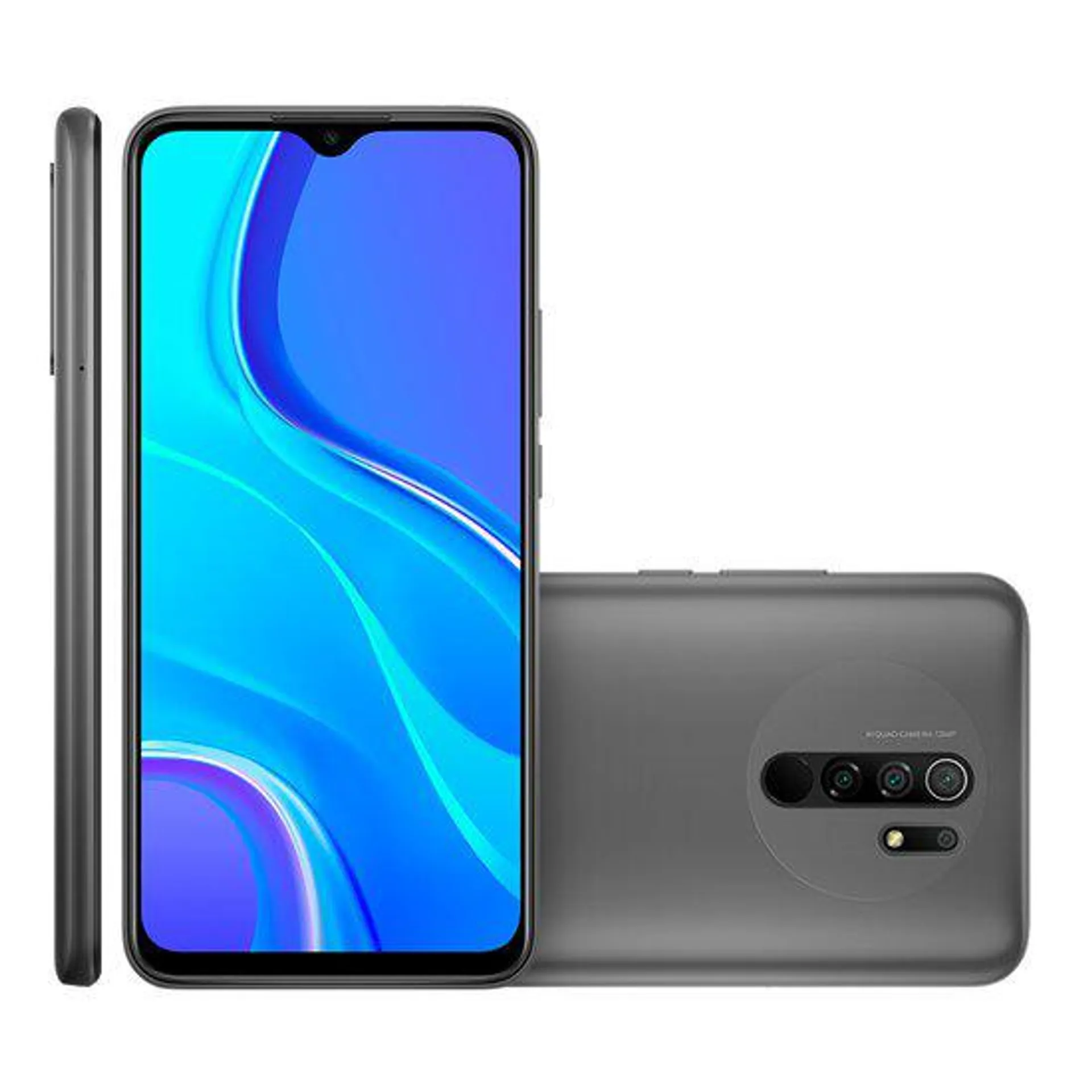 Smartphone Xiaomi Redmi 9, Quad Câmera, 6,5'', 64GB, 4G, Cinza