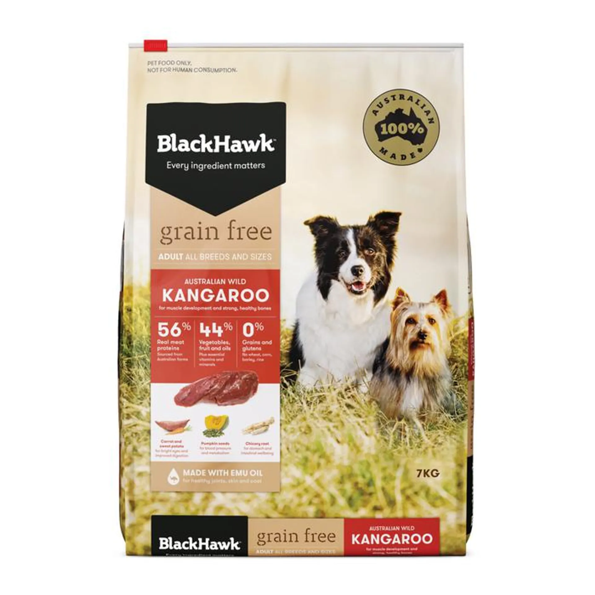 Black Hawk Kangaroo Grain Free Dog Food 7kg