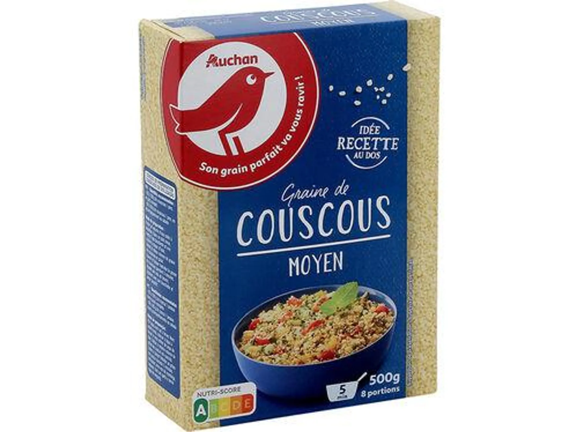 couscous auchan grãos finos 500g