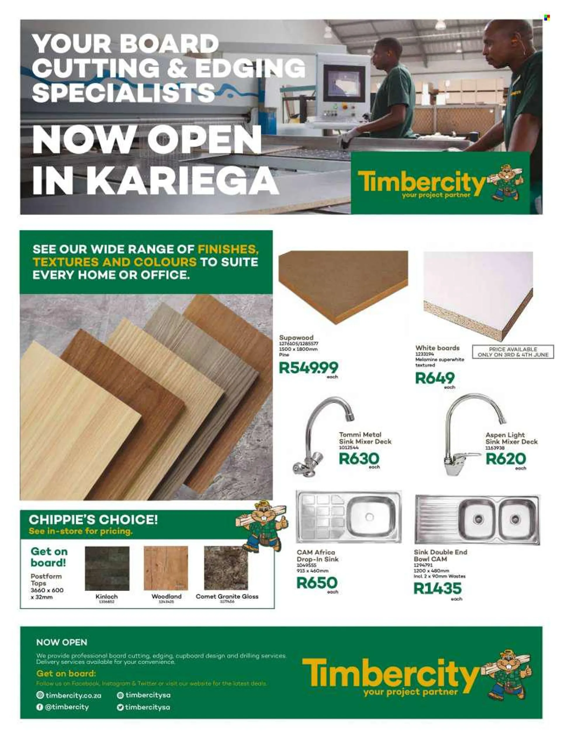 Timbercity Specials  - 03/06/2022 - 30/06/2022. Page 1.