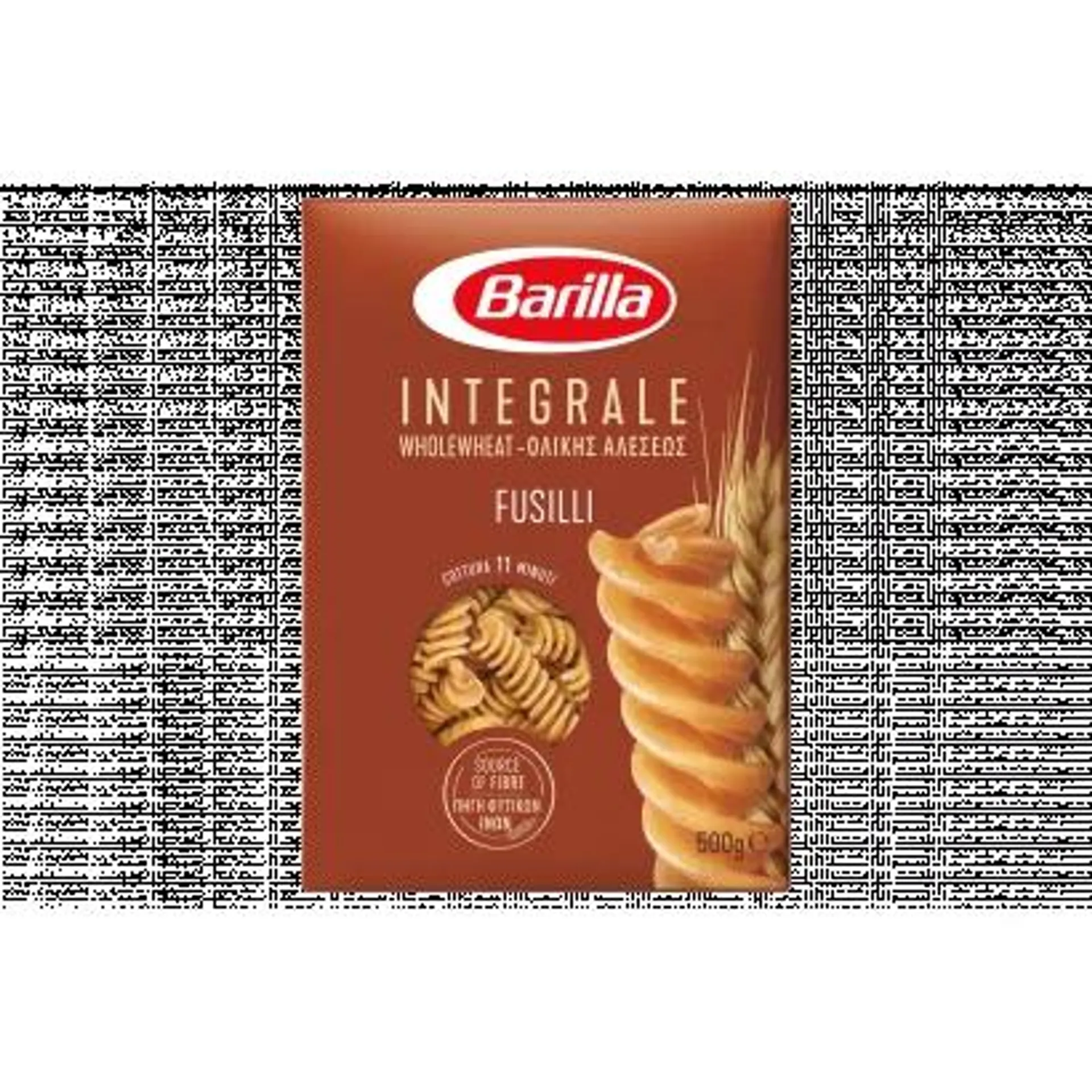 Barilla Fusilli Integrale Wholemeal Small Durum Dry Pasta 500 g