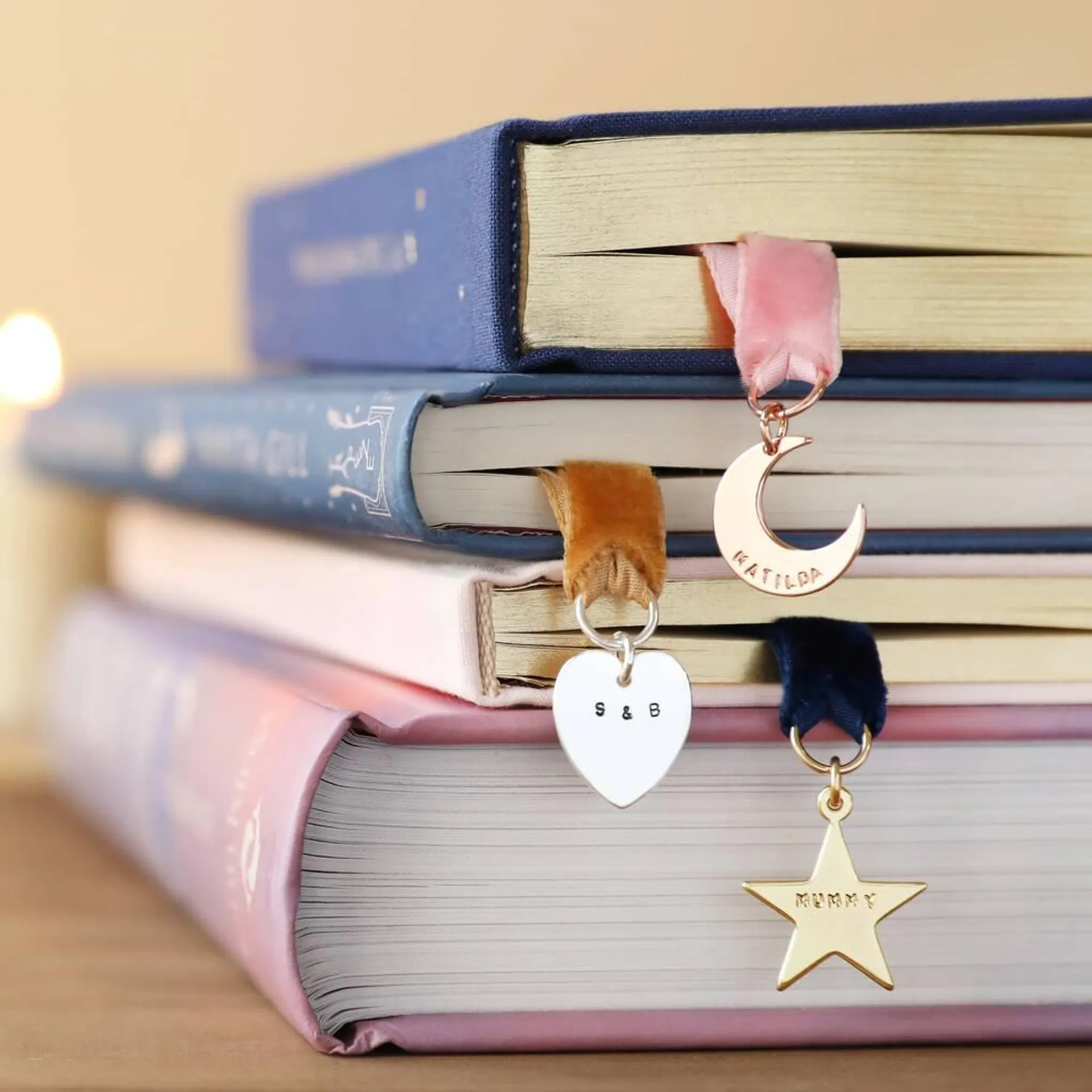 Personalised Charm And Ribbon Bookmark