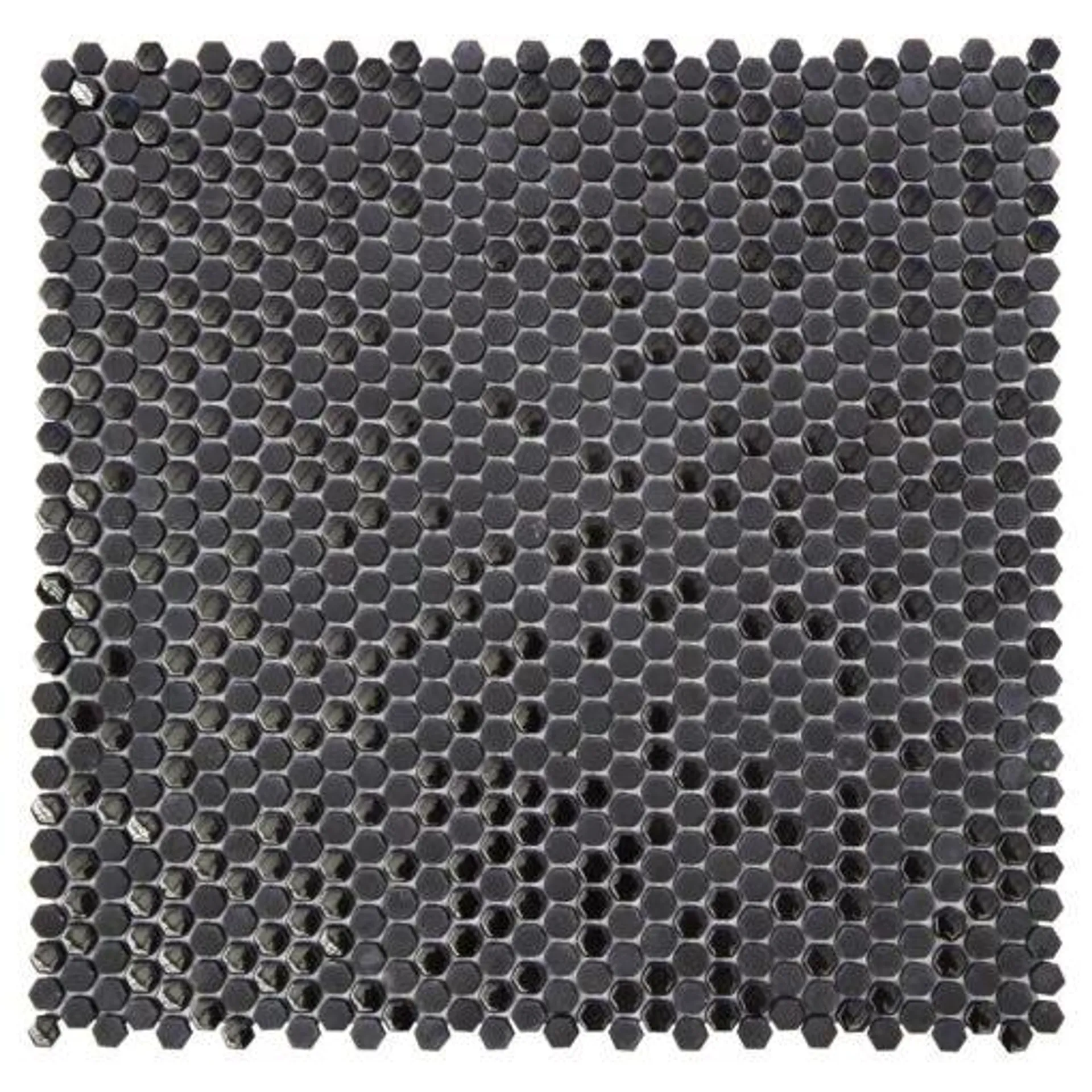 black honeycomb recycled glass mosaic wall tiles